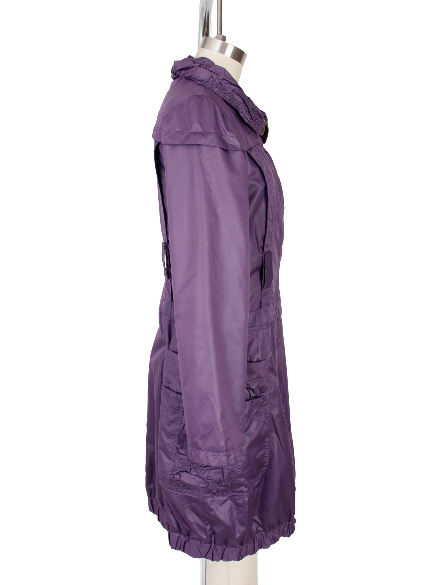 Moschino Cheap and Chic Taffeta Ruched Coat – Mercy Vintage