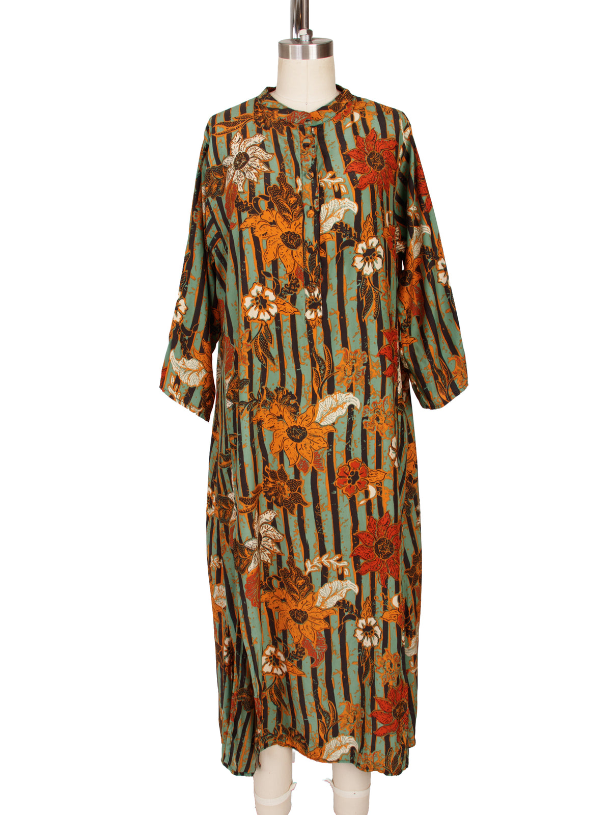 Natalie Martin Silk Sunflower Stripe Dress – Mercy Vintage