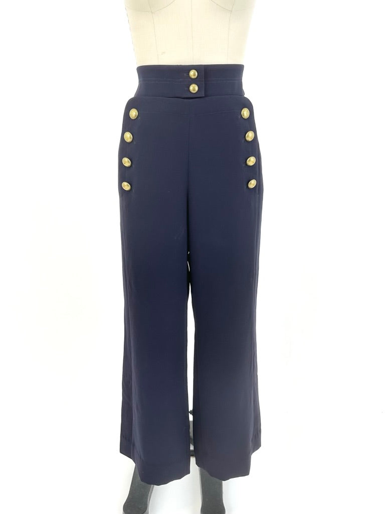 wide leg sailor pants
