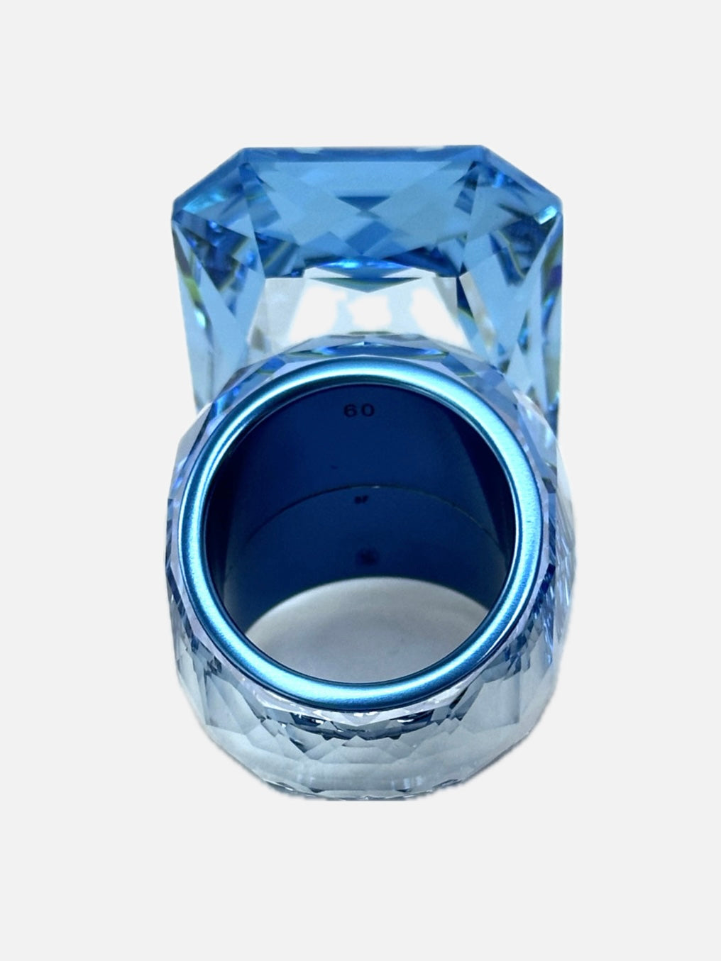 Swarovski Lucent Sky Crystal Cocktail Ring | Mercy Vintage