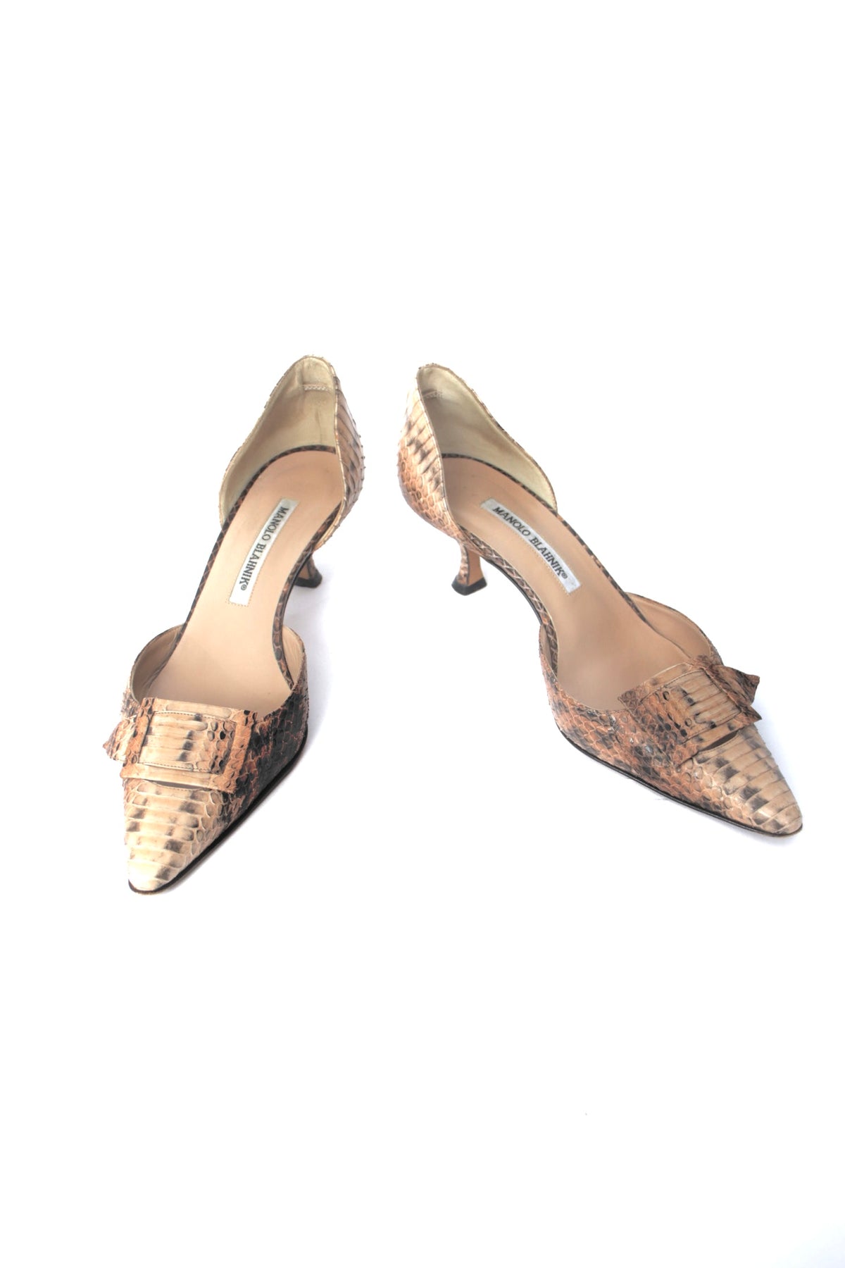 Manolo Blahnik Python Kitten Heels | Mercy Vintage Manolo Blahnik Python Kitten Heels | Mercy Vintage