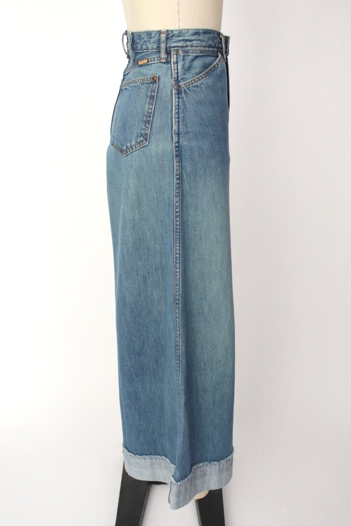 Kapital Ultra Wide Leg Stitch Cuff Jeans* | Mercy Vintage
