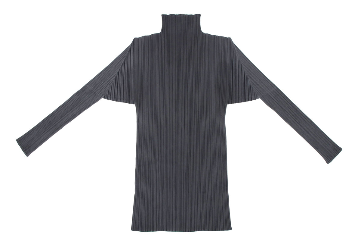 1990's Issey Miyake Pleats Please Charcoal Origami Top
