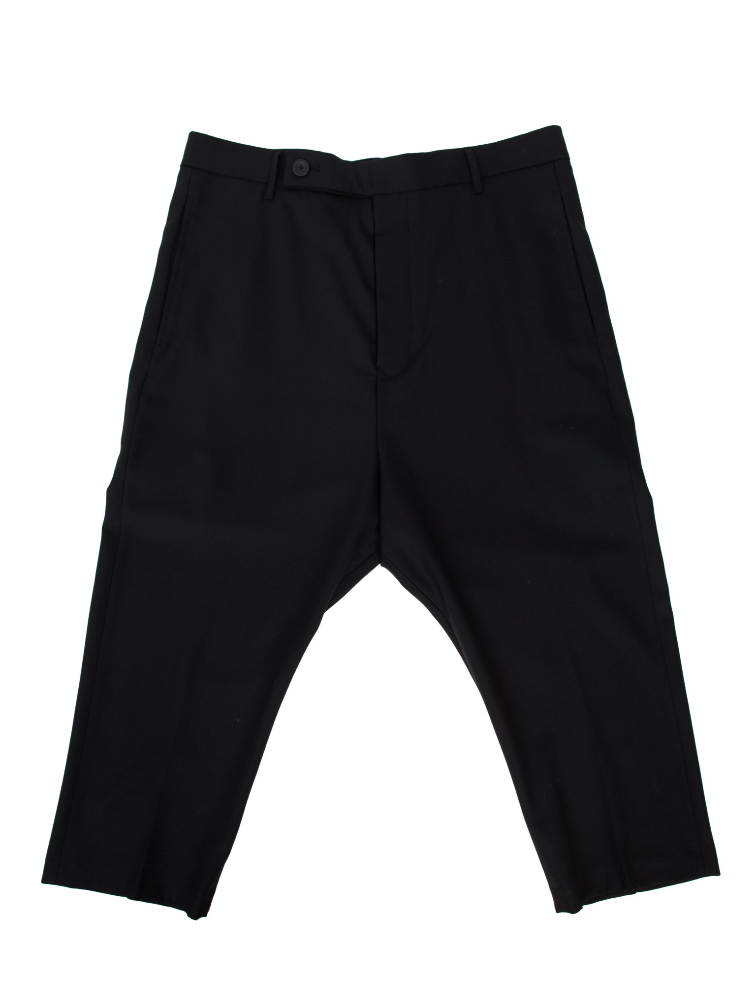 Rick Owens Virgin Wool Cropped Trousers