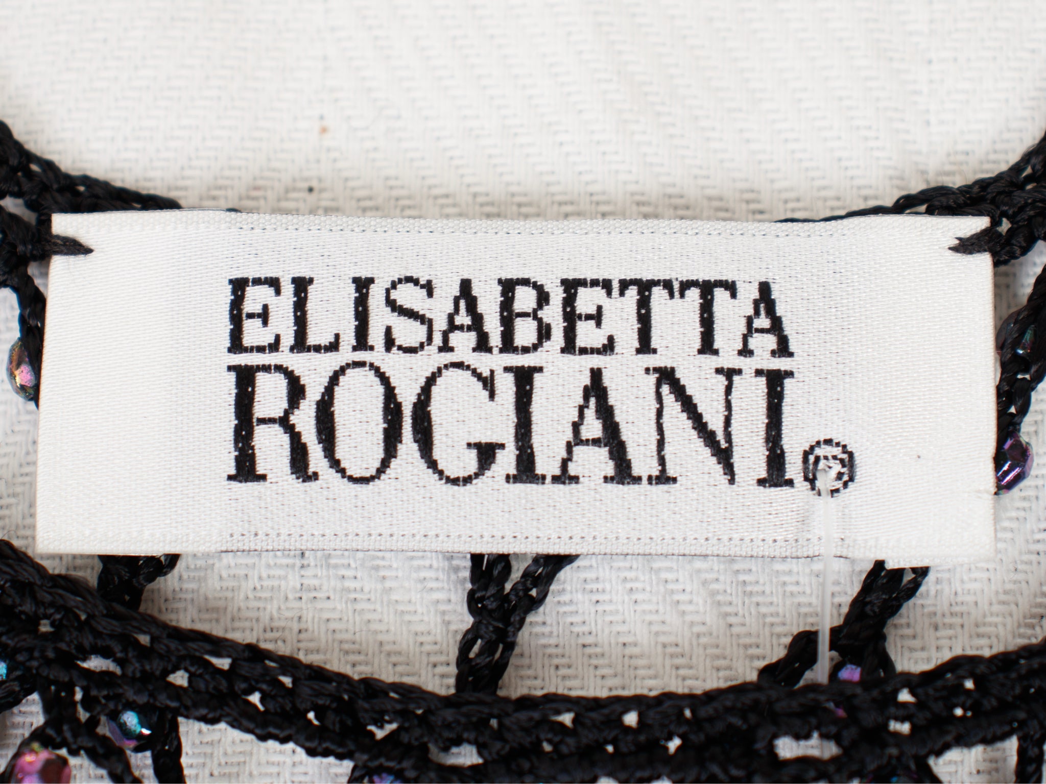 Elisabetta Rogiani Beaded Fishnet Top