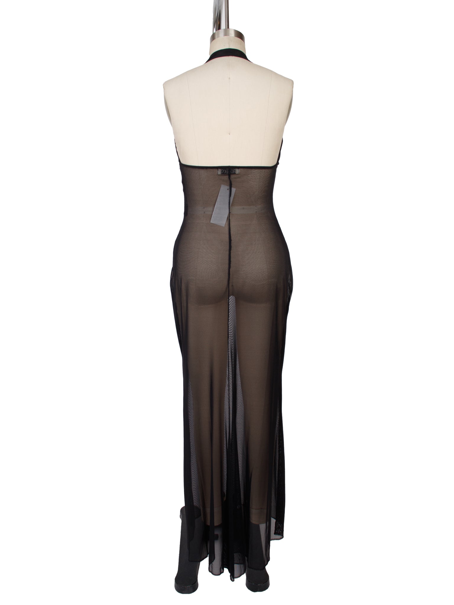 Elisabetta Rogiani Mesh Halter Maxi Dress