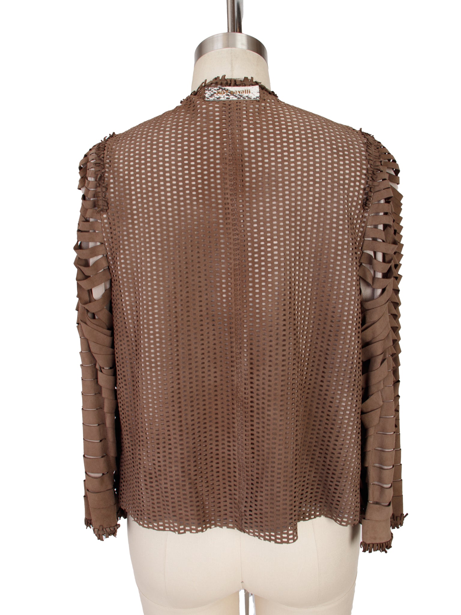 Just Cavalli Slashed Suede Asymmetrical Jacket