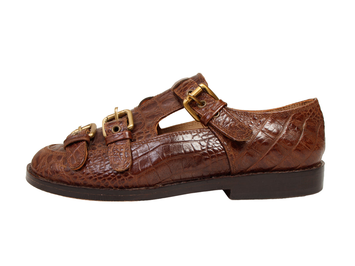 Caron Callahan Celina Croc Embossed Oxfords
