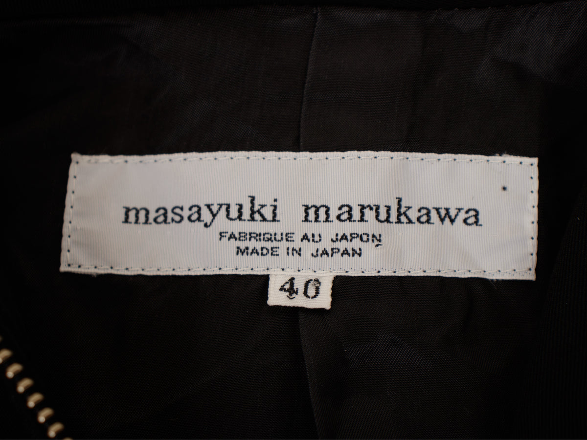 Masayuki Marukawa Wool Dual Way Zip Jacket