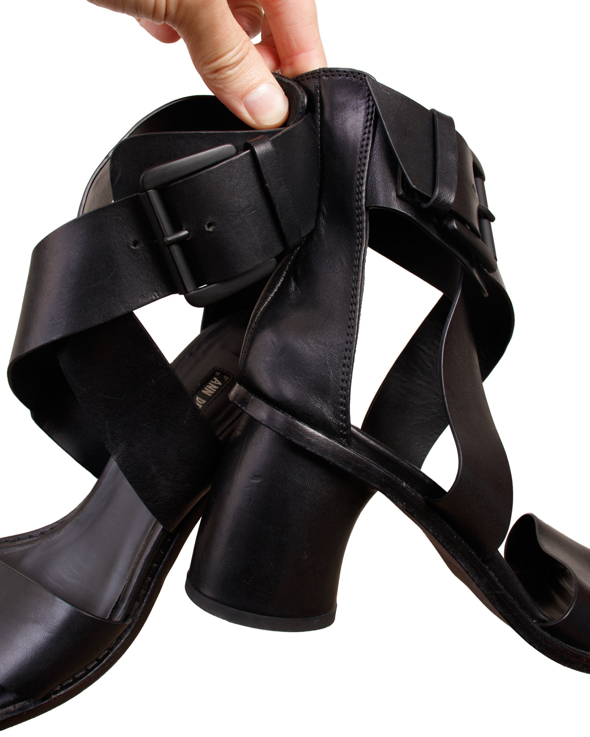 Ann Demeulemeester Crossover Buckle Sandals