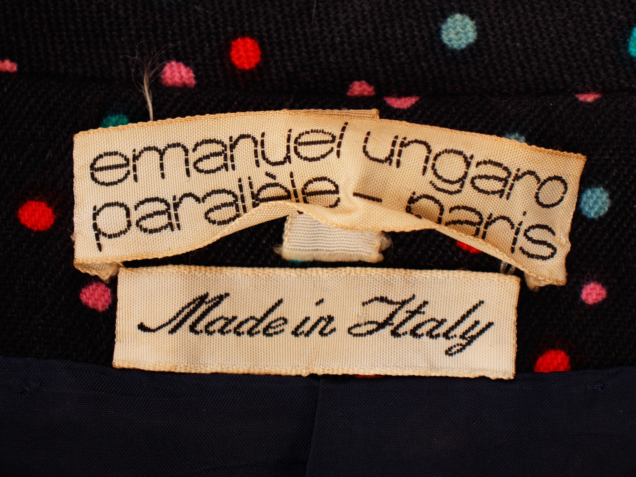 1960s Emanuel Ungaro Polka Dot Twill Panstsuit