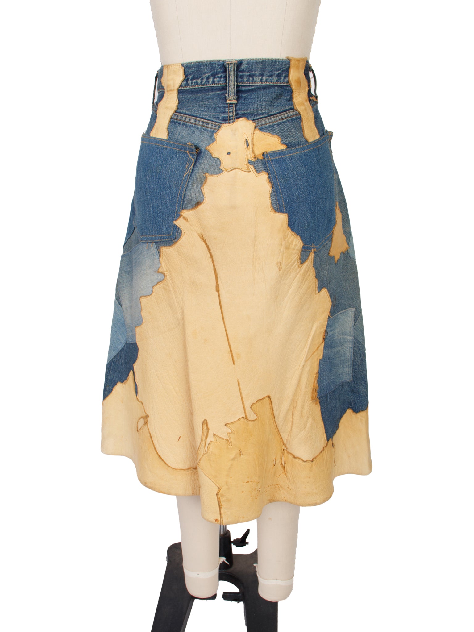 The Hidery Denim & Doe Skin Halter & Skirt Set