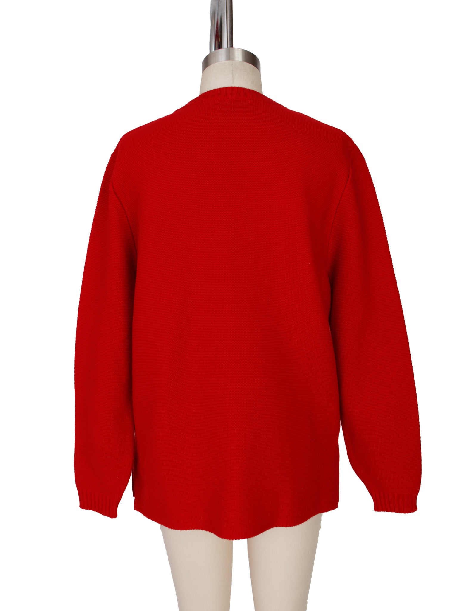John Galliano Cotton Knit & Check Detail Sweater