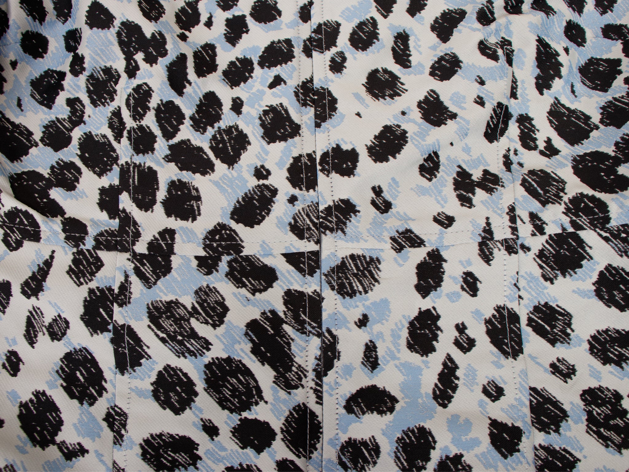 Ganni Crispy Jacquard Icy Leopard Dress