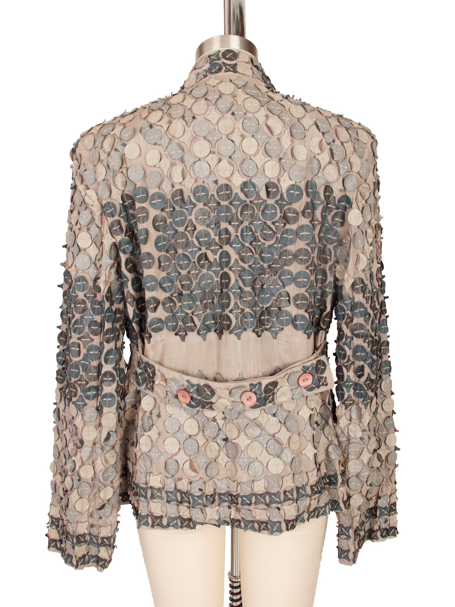 Blank London Silk & Leather Applique Jacket