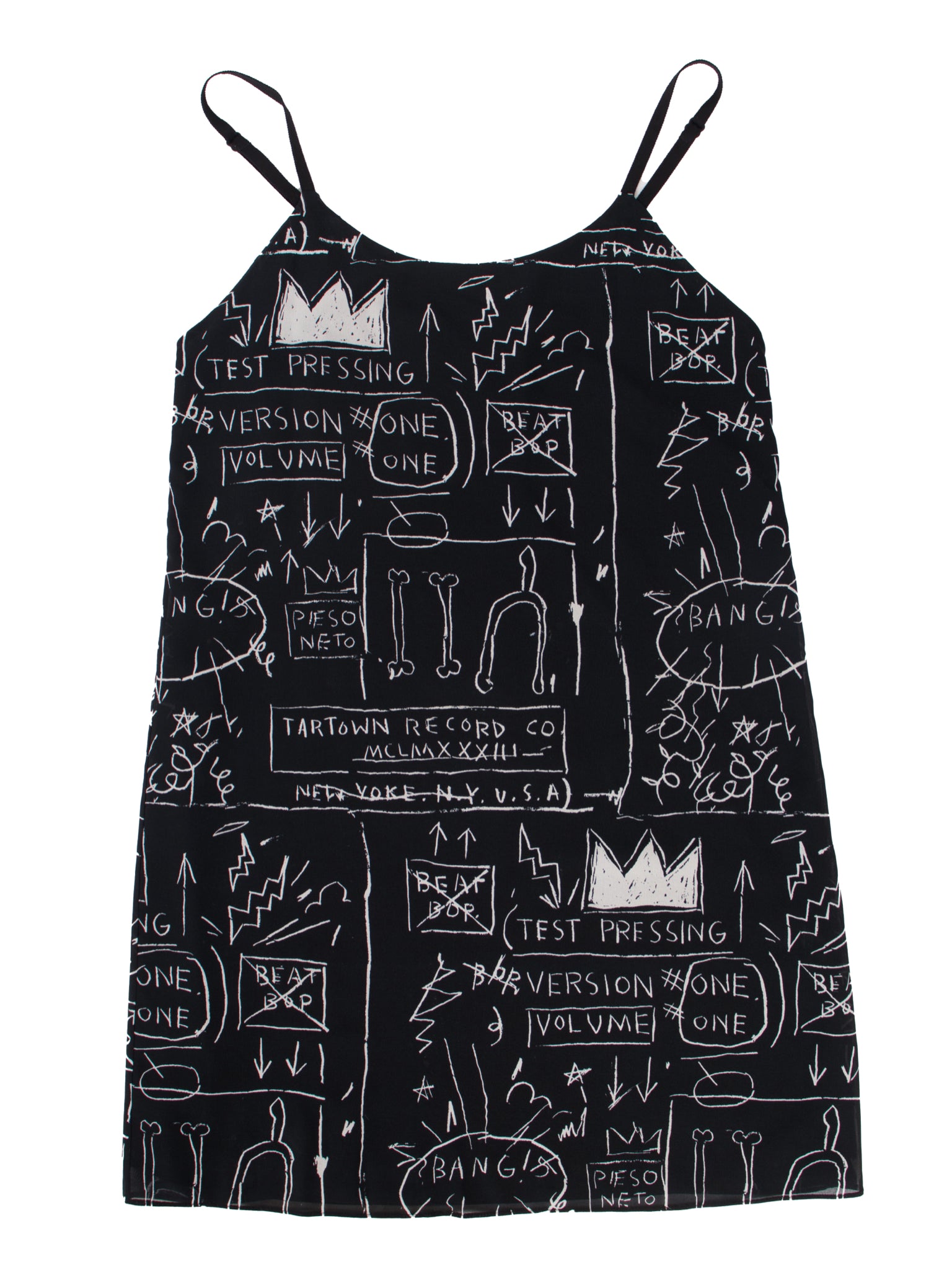 Alice + Olivia x Basquiat Silk Slip Dress