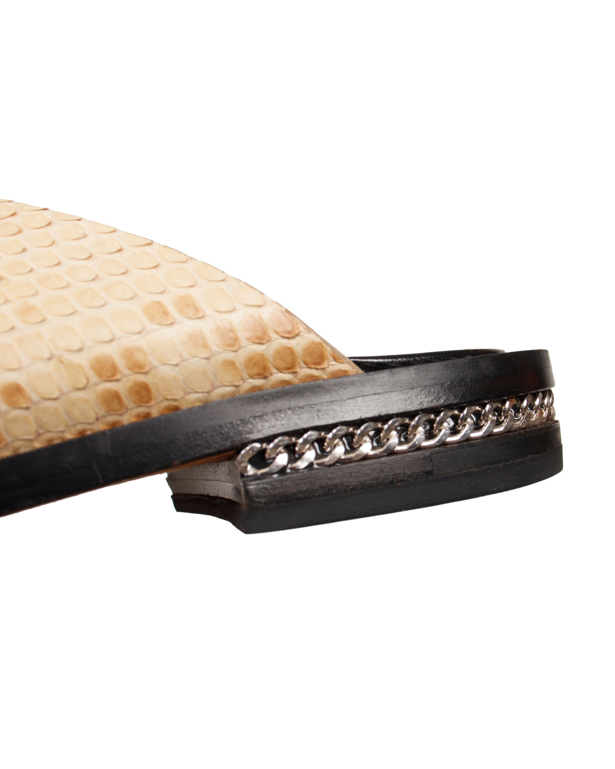 Givenchy Snakeskin & Chain Trim Sandals