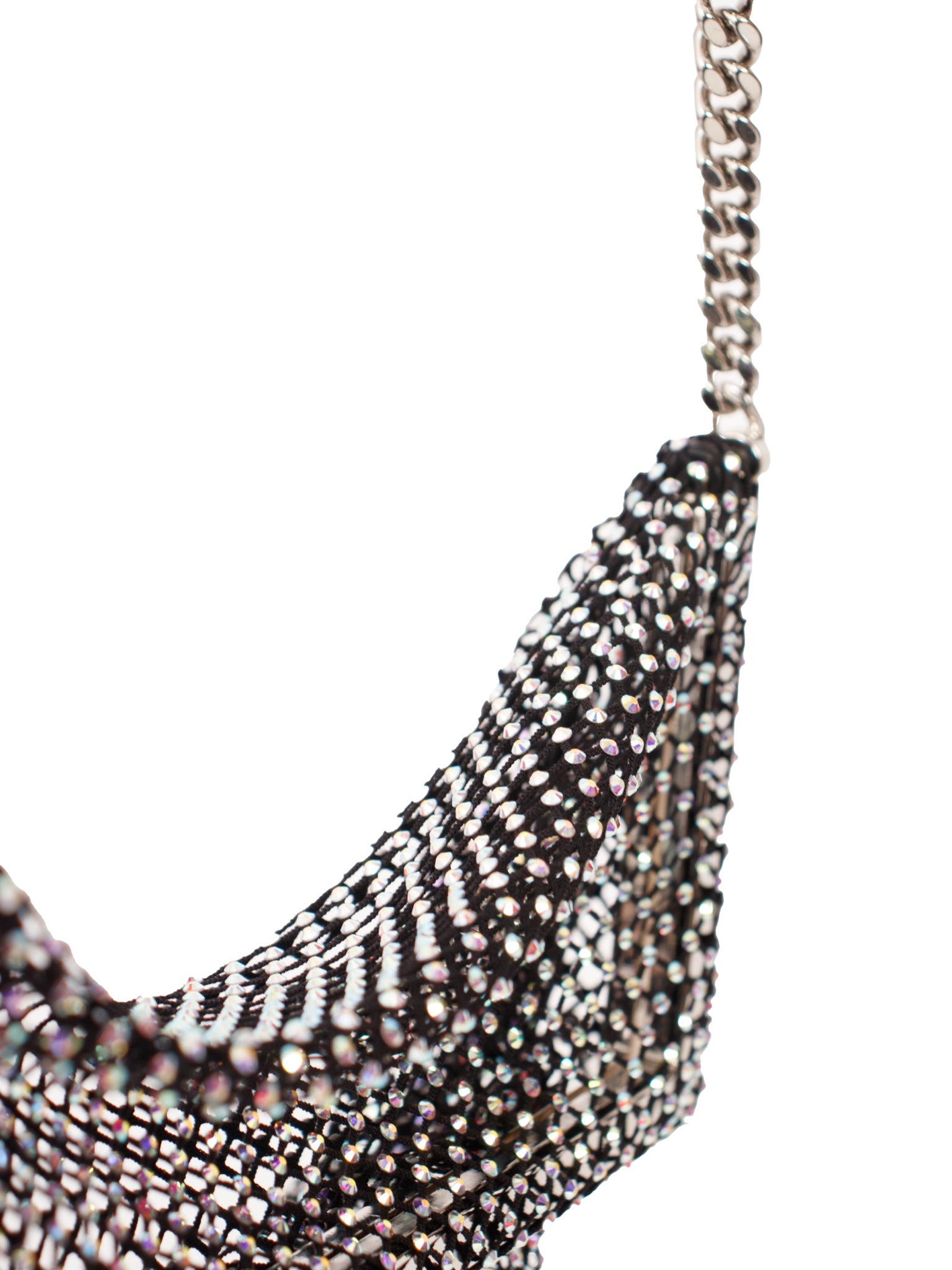 Saint Laurent Fanny Crystal Mesh Kiss-Lock Shoulder Bag
