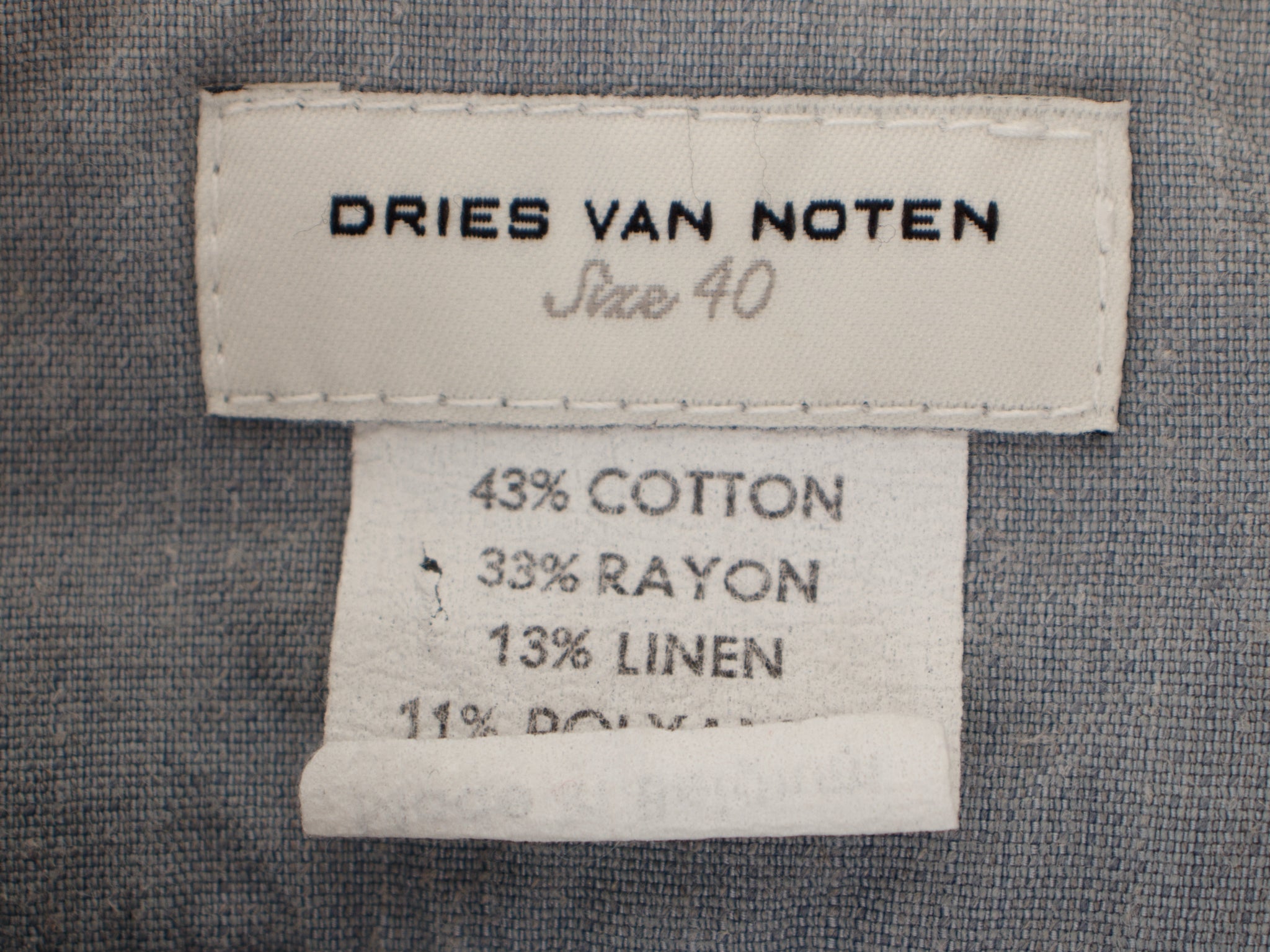 Dries Van Noten Cotton & Linen Wide-Leg Trousers