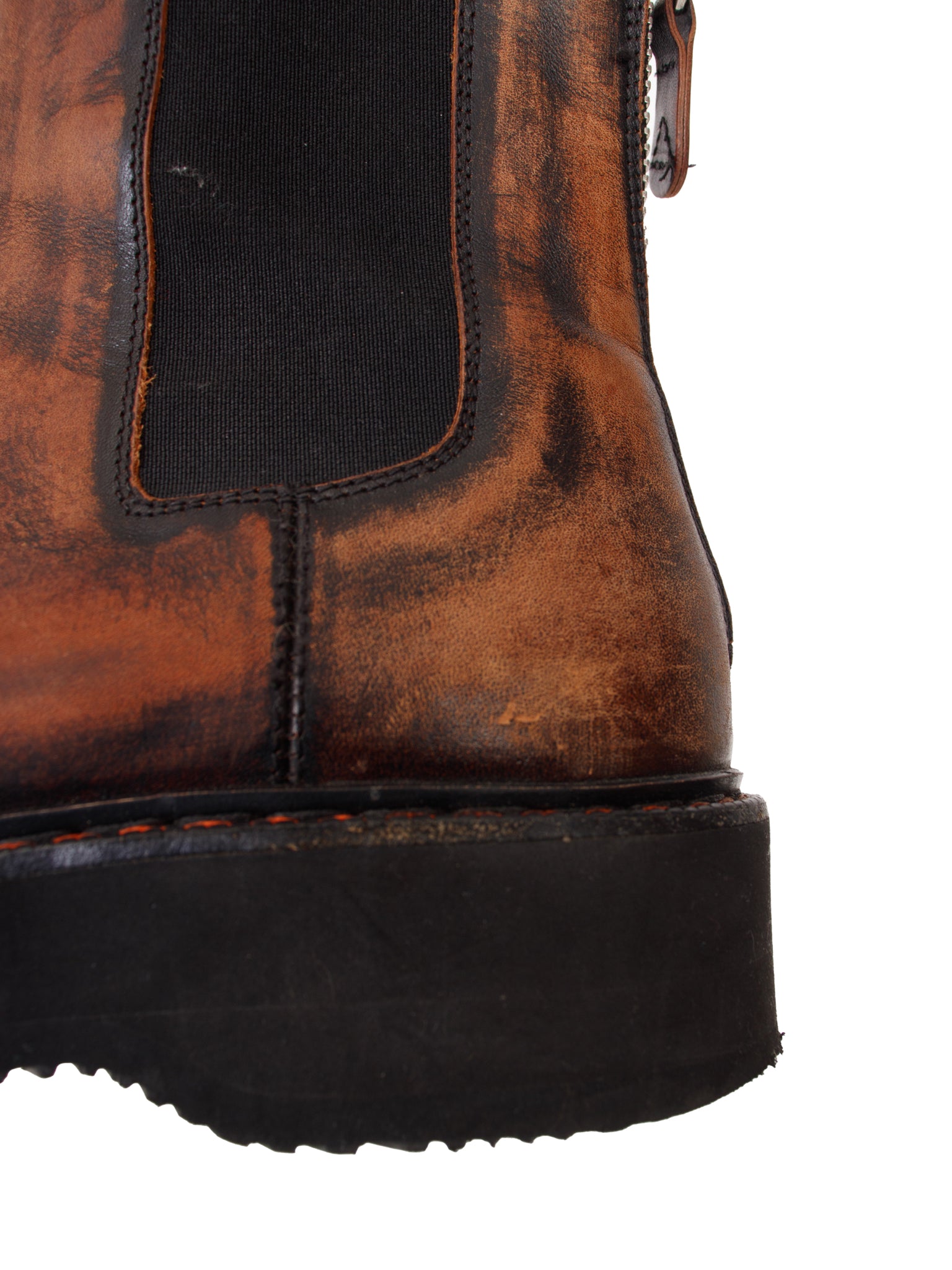 R13 Leather Single Stack Platform Chelsea Boots