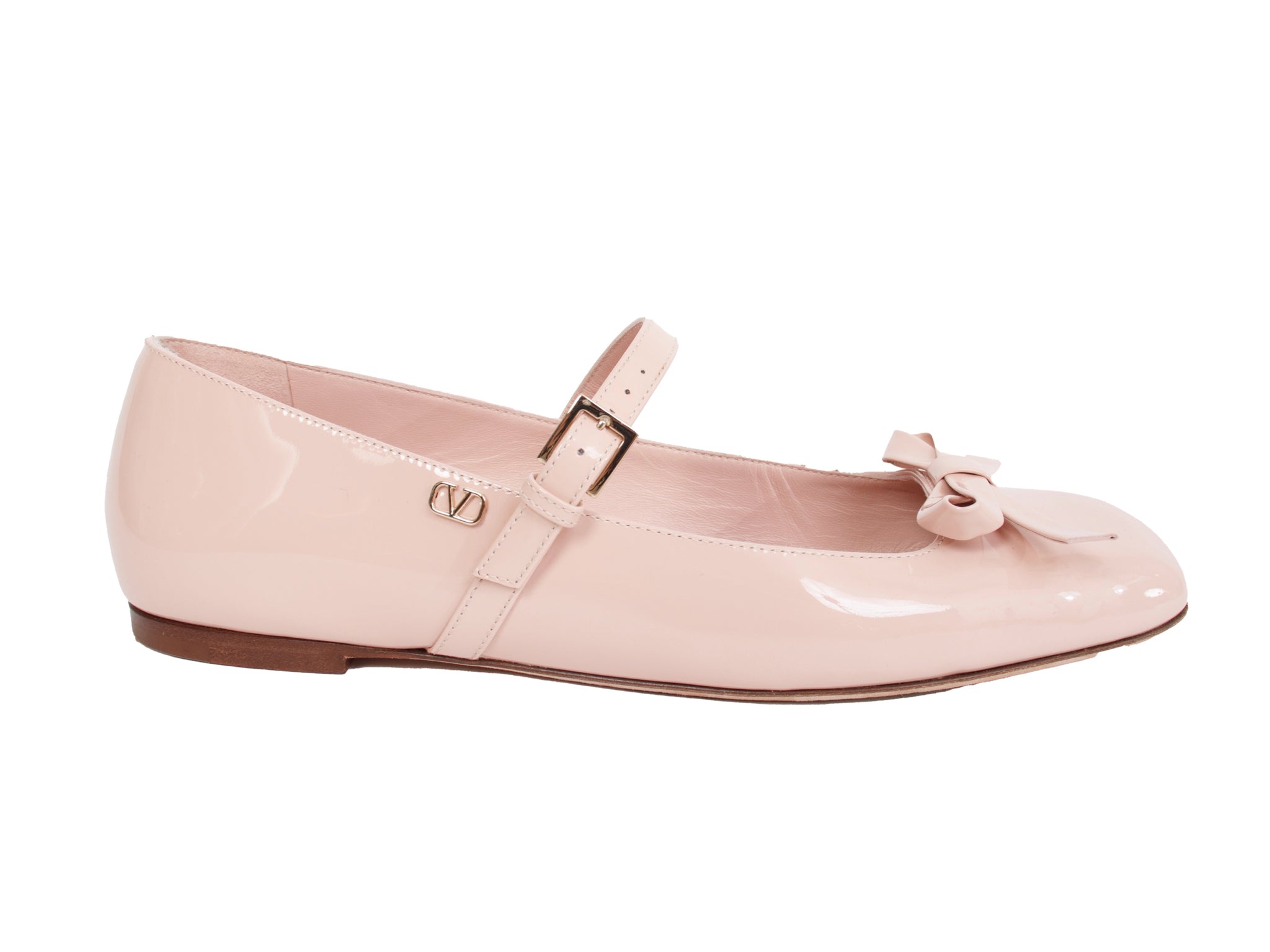 Valentino Romance Bow Patent Leather Mary Jane Flats