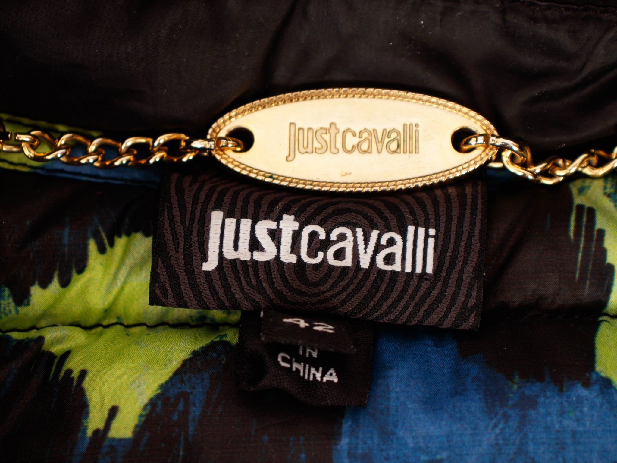 Just Cavalli Down Quilted Crop Jacket