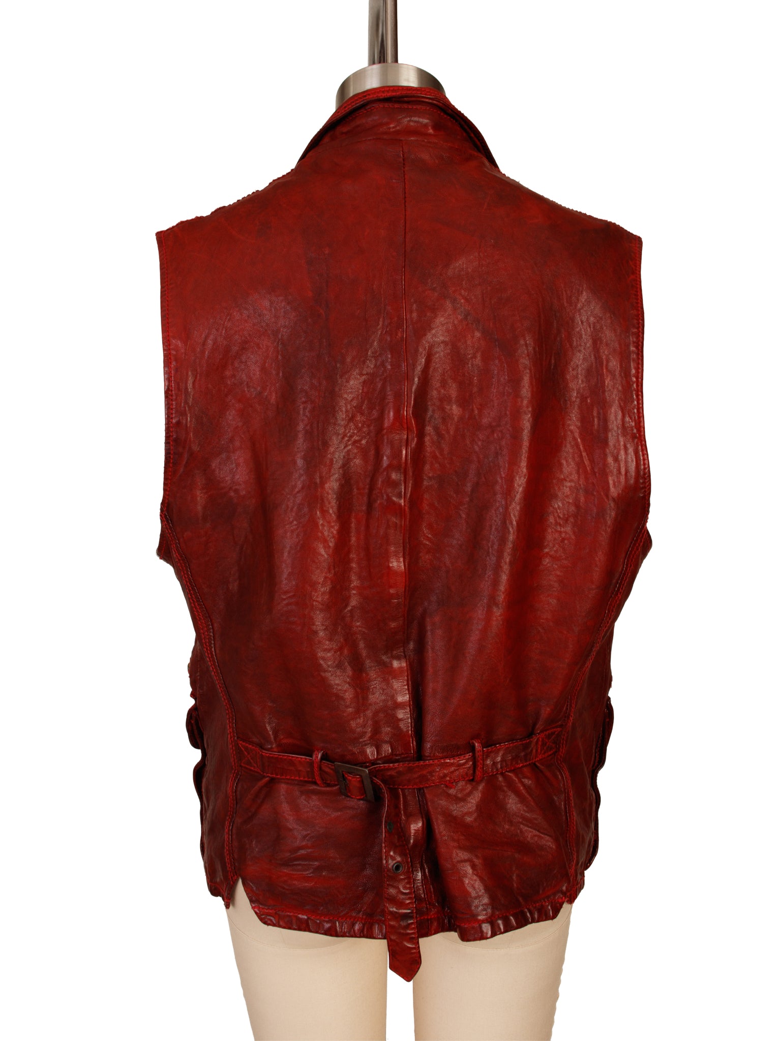 SS 2010 Diesel Leather Cargo Vest