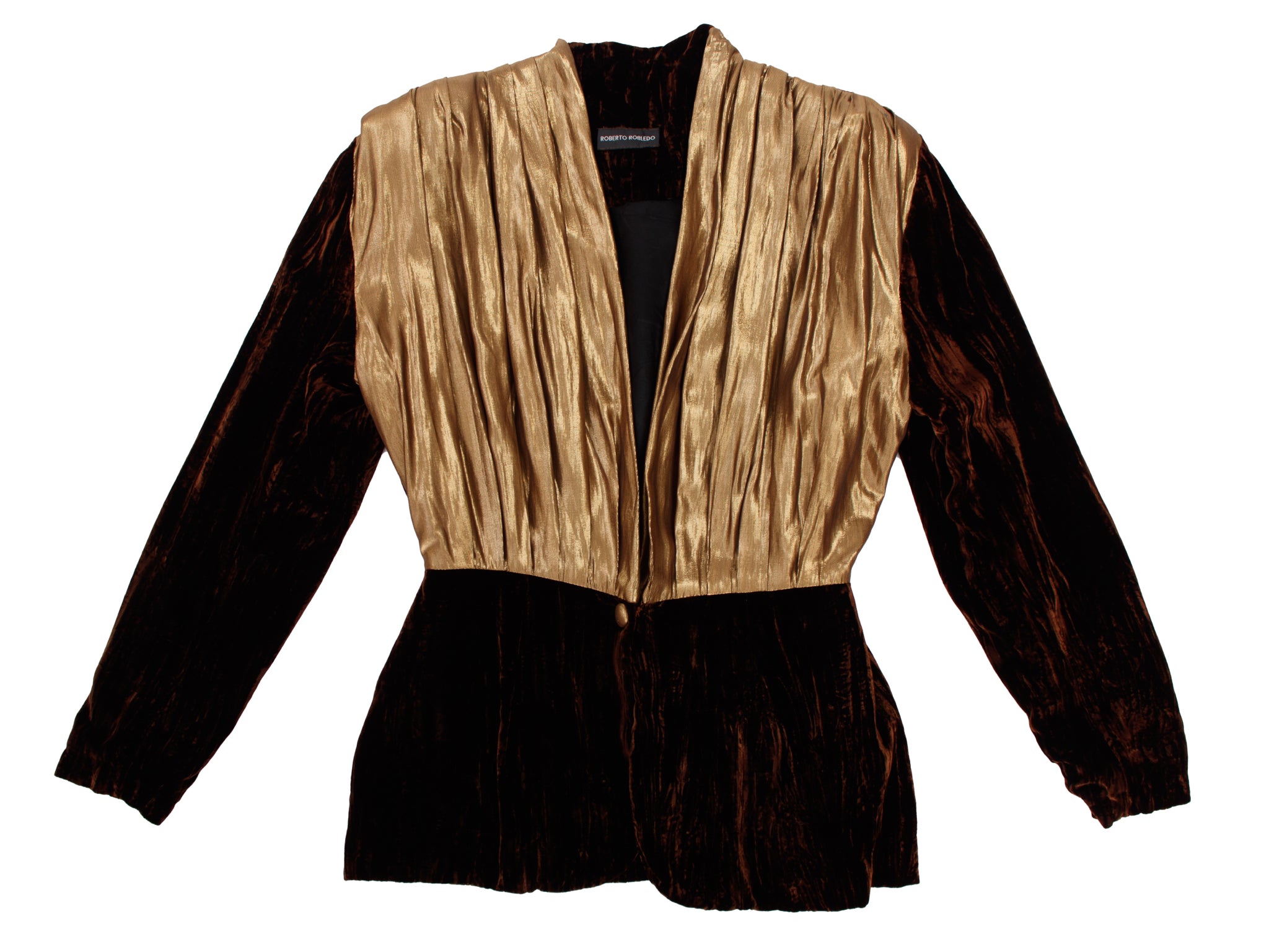Roberto Robledo Velvet & Lame Panel Jacket