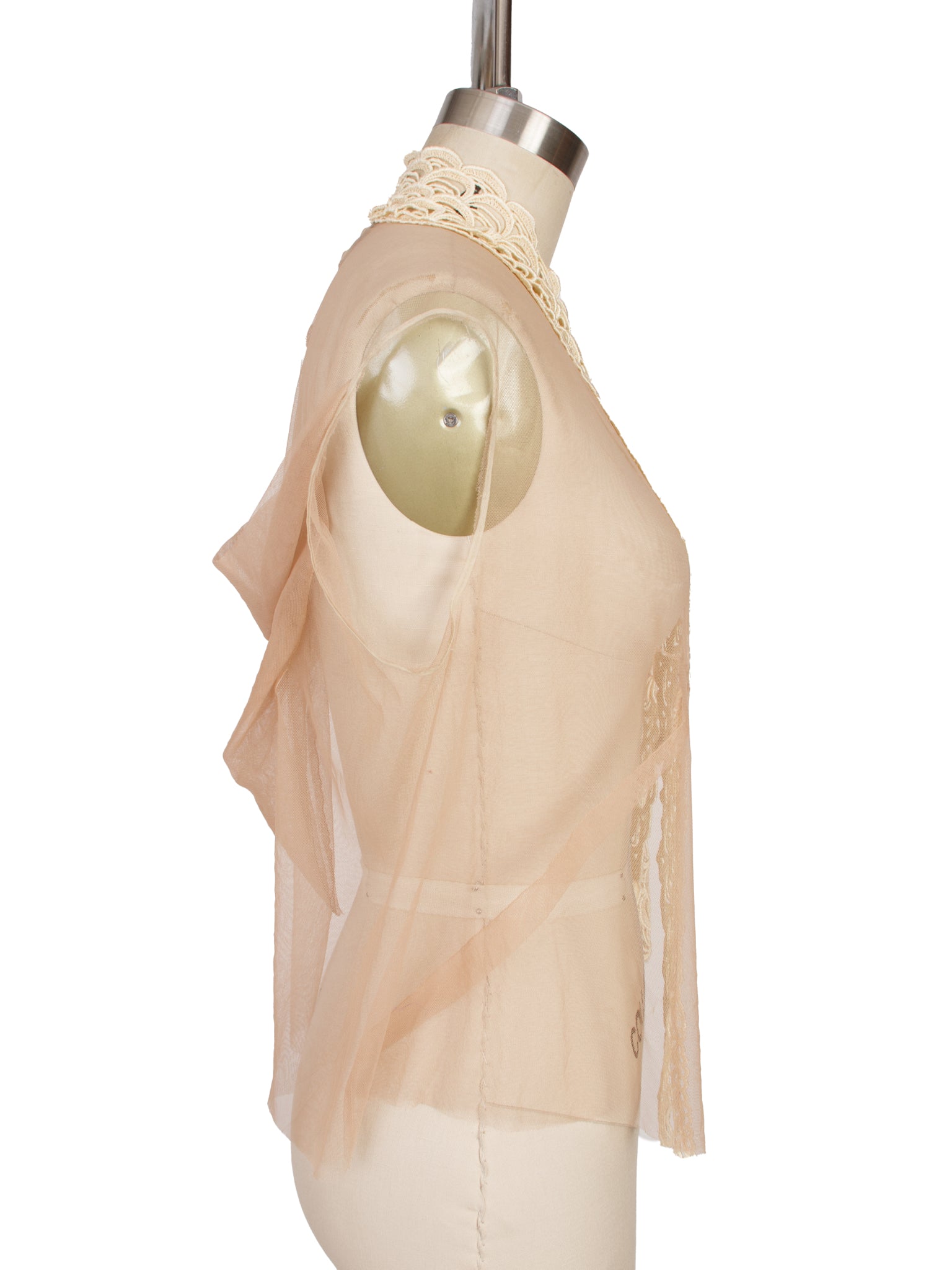 Akira Tulle & Guipure Lace Hooded Vest