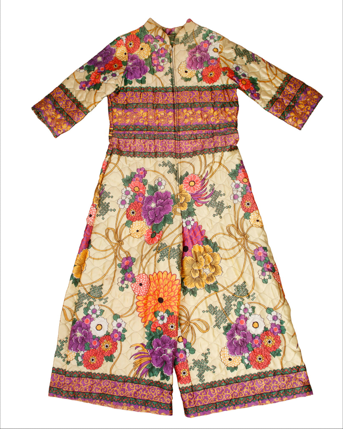 1970s Floral Quilted Jumpsuit As-Is