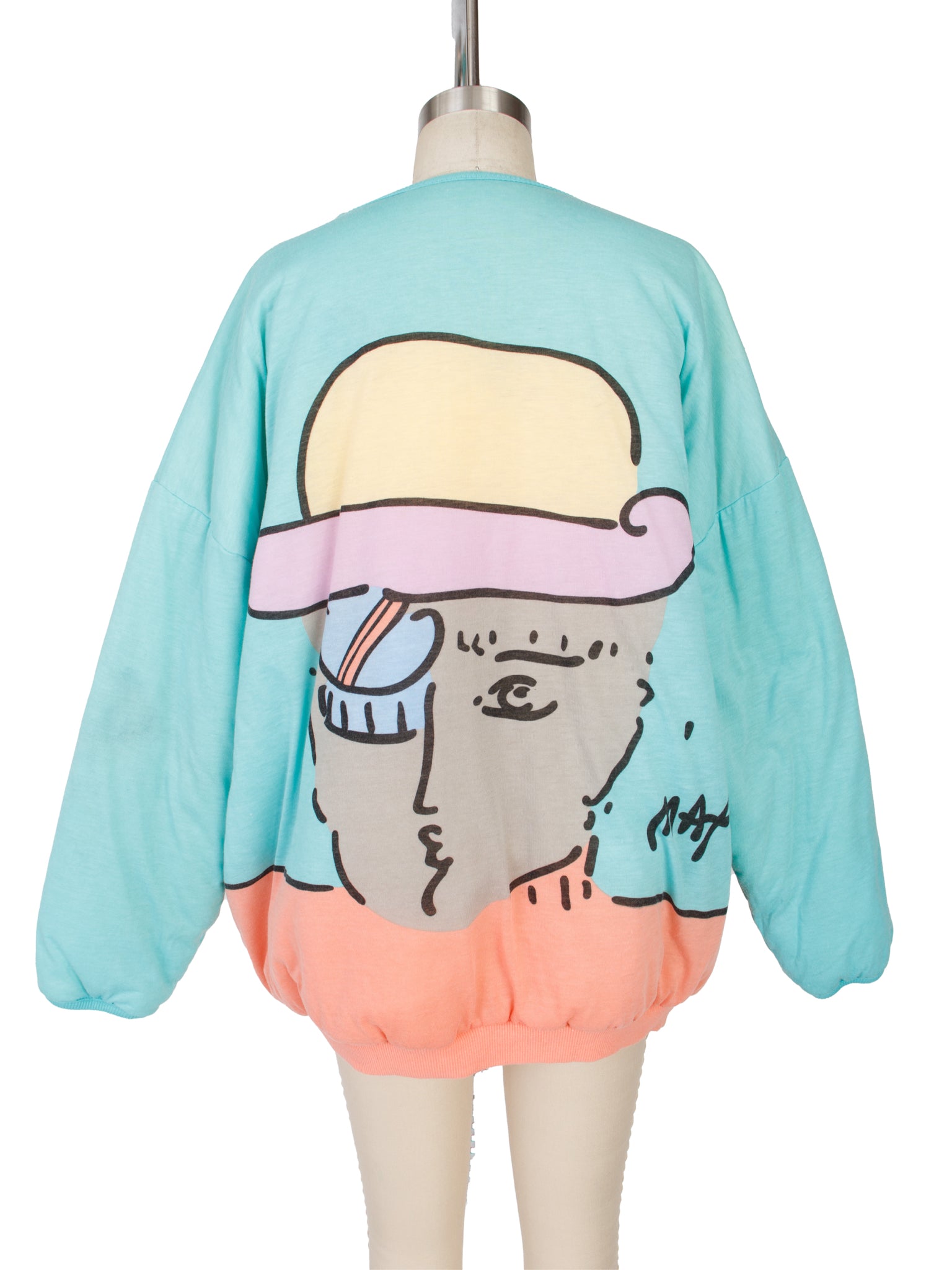 1980s Peter Max Reversible Padded Sweatshirt