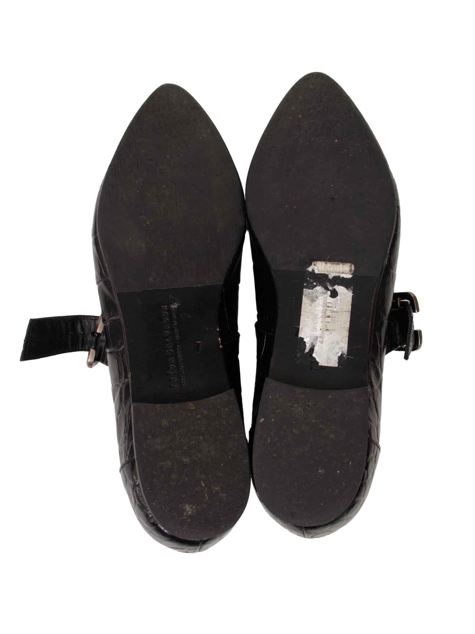Freda Salvador Croc Embossed Mary Janes