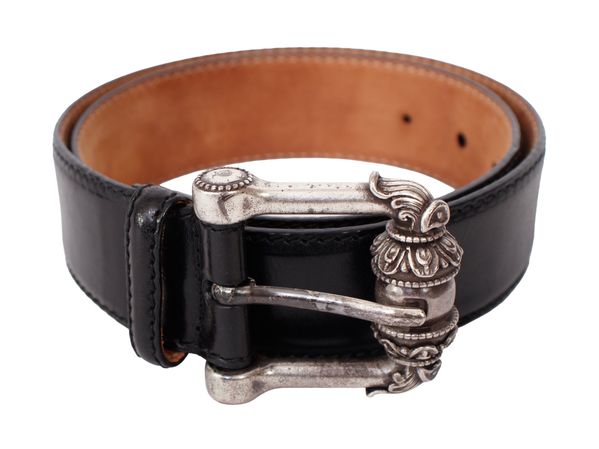 Alexander McQueen Leather Ornate Roller Belt