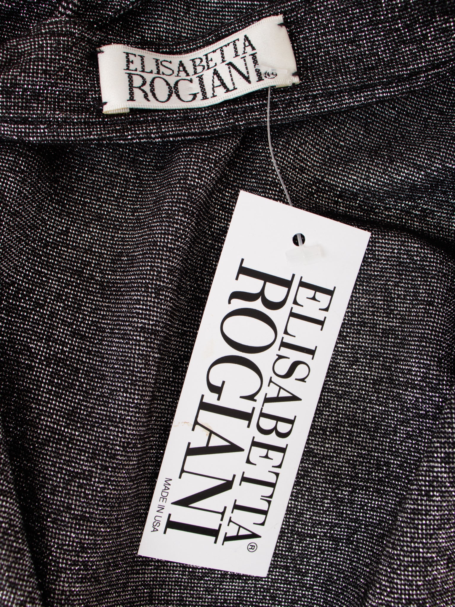 Elisabetta Rogiani Gunmetal Lurex Asymmetrical Dress