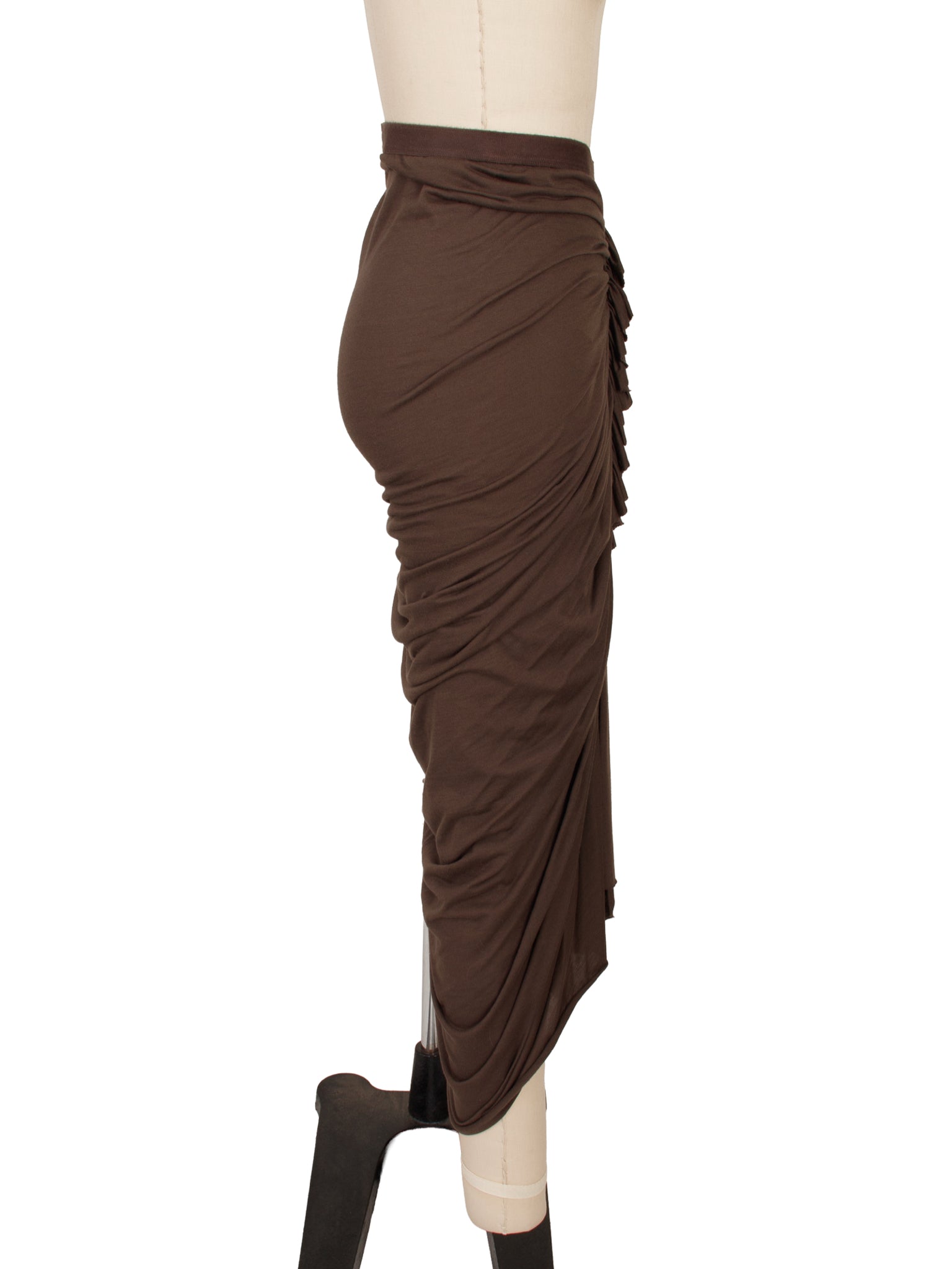Rick Owens Lillies Jersey Ruched Skirt