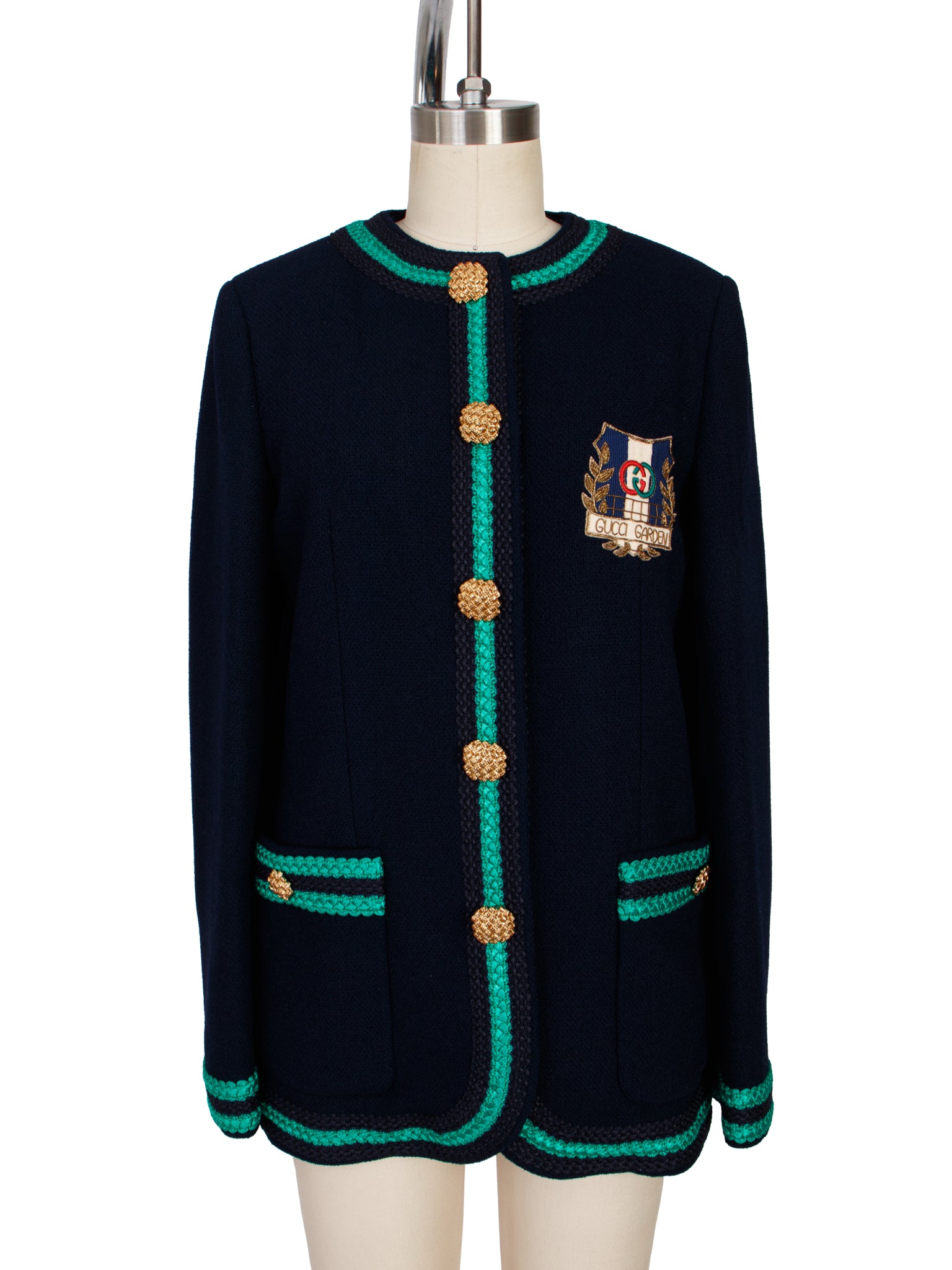 Gucci Garden Wool Knit Applique Jacket