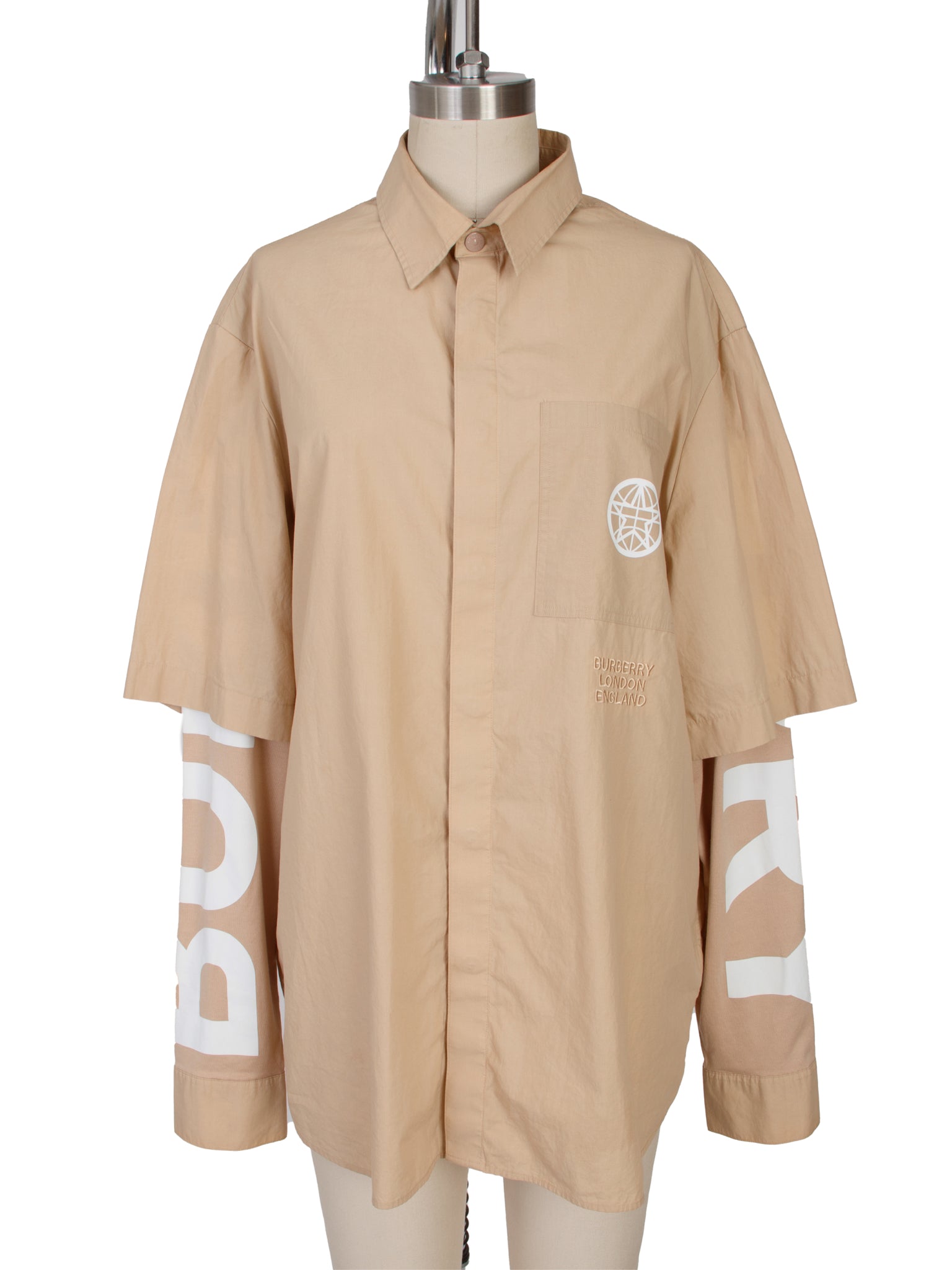 Burberry Graphic Layered Sleeve Shirt