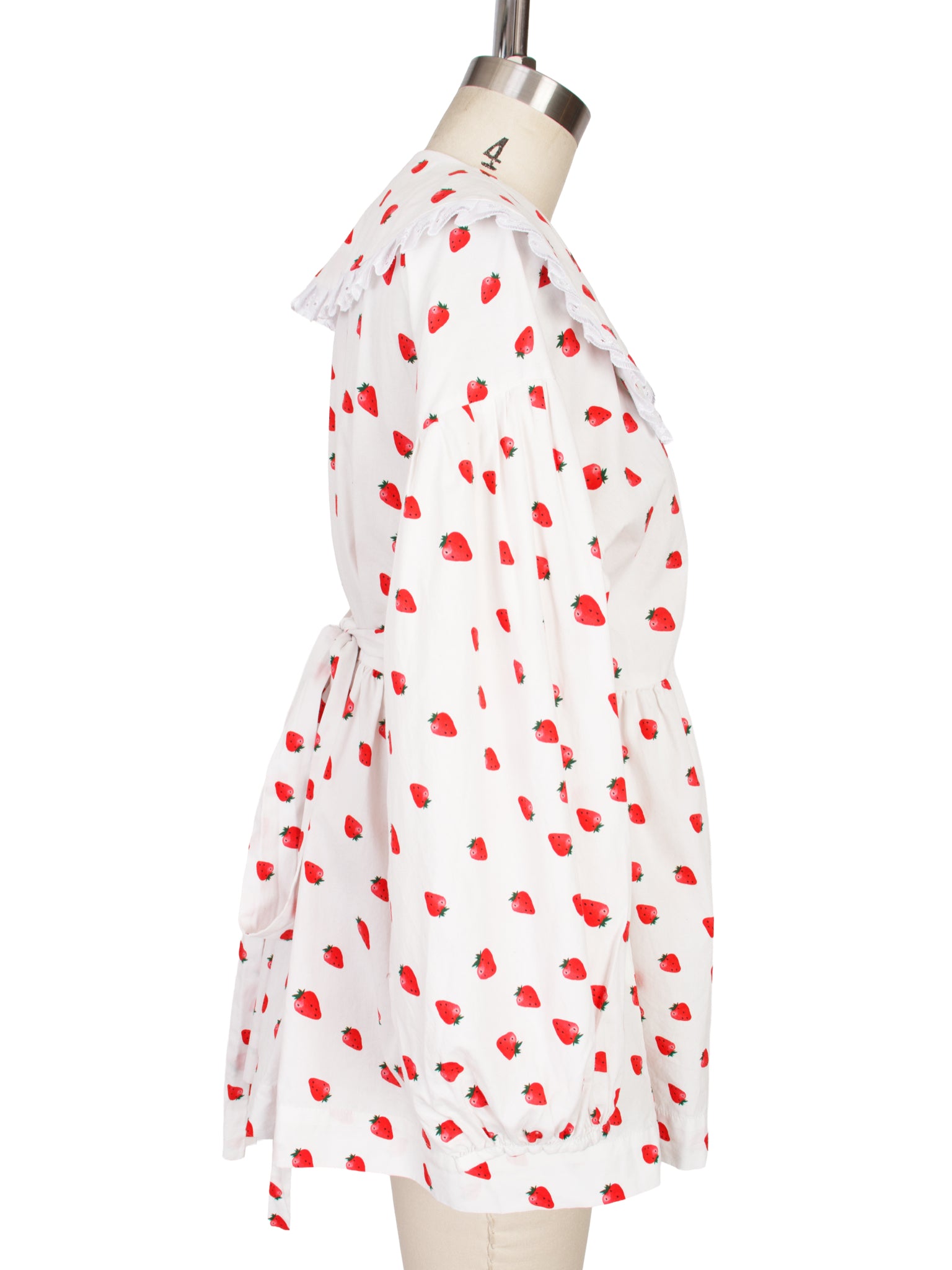 Sabrina Sommer Strawberry Print Wrap Blouse