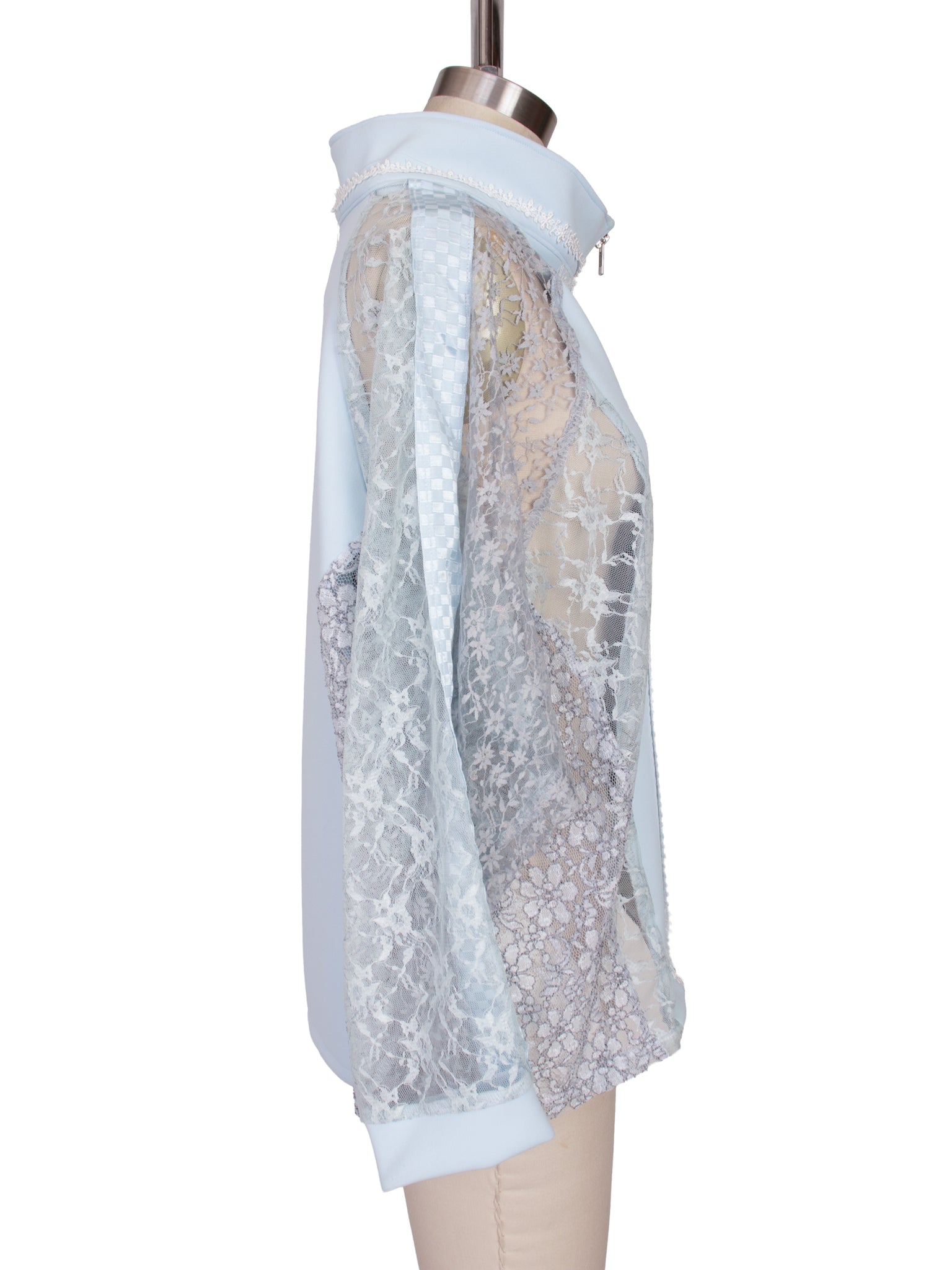 Yusho Kobayashi Lace & Neoprene Patchwork Windbreaker