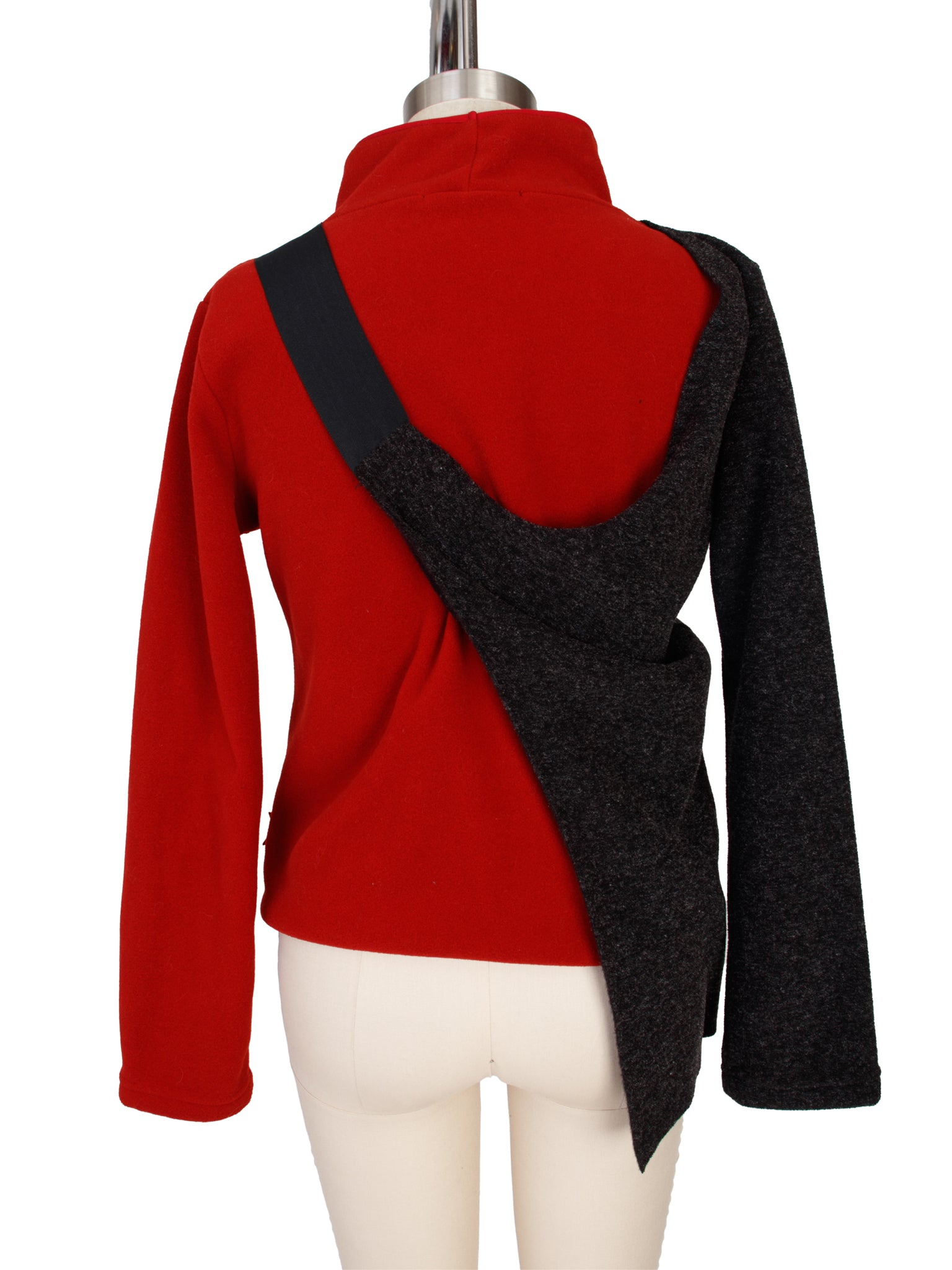 Cop Copine Fleece Detachable Single Sleeve Overlay Top