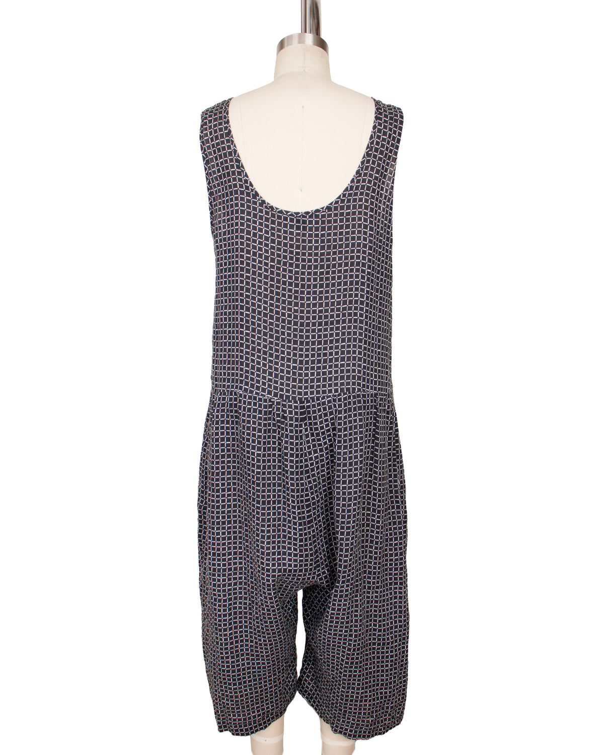 Ilana Kohn Linen Grid Print Jumpsuit