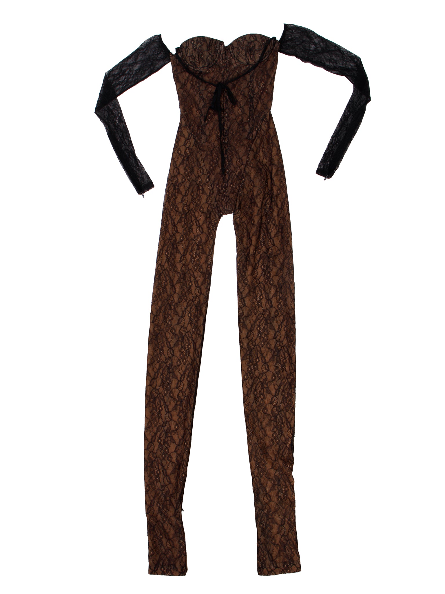 Laquan Smith Lace Off The Shoulder Body Suit