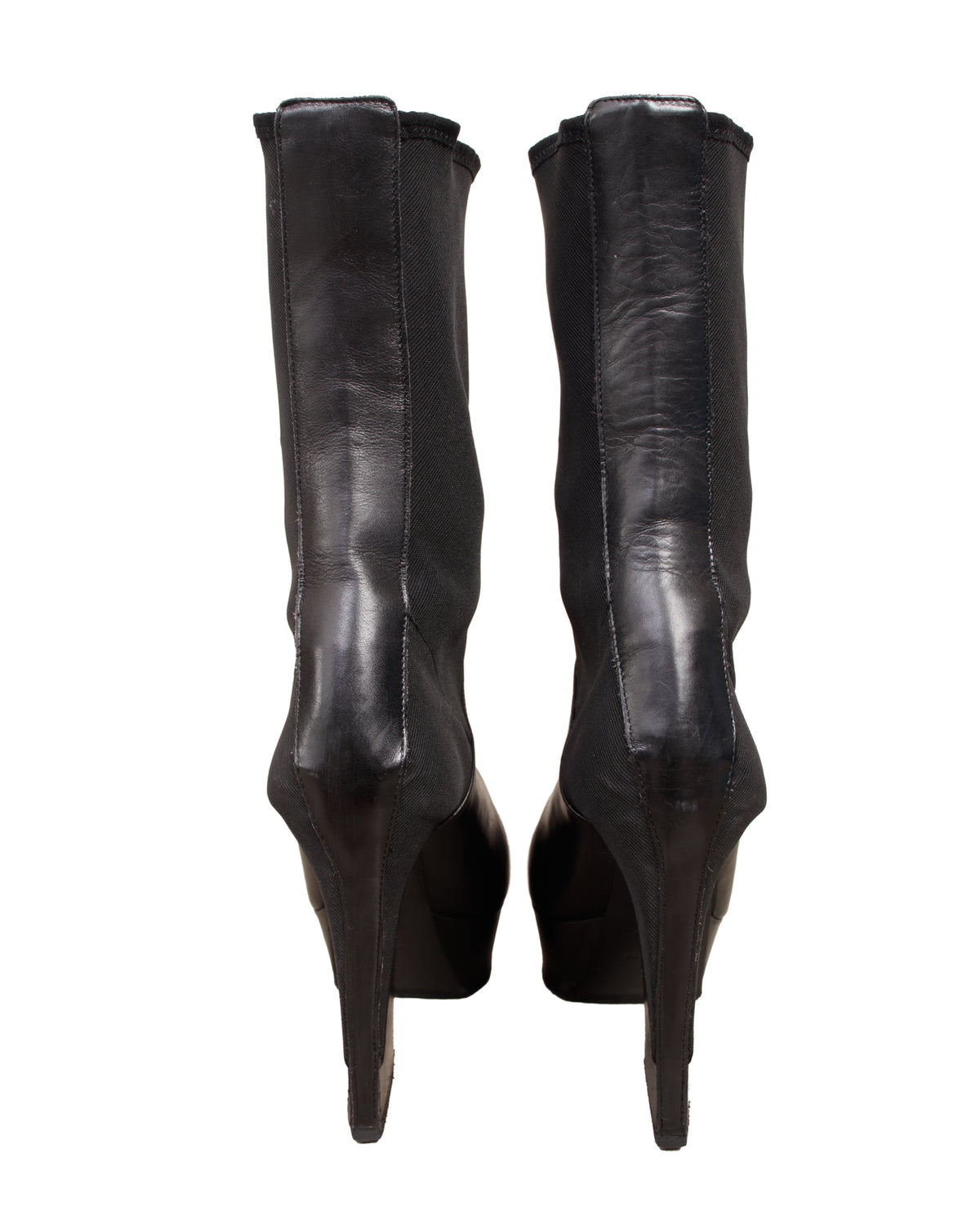 FW07 Jil Sander Block Heel Platform Boots