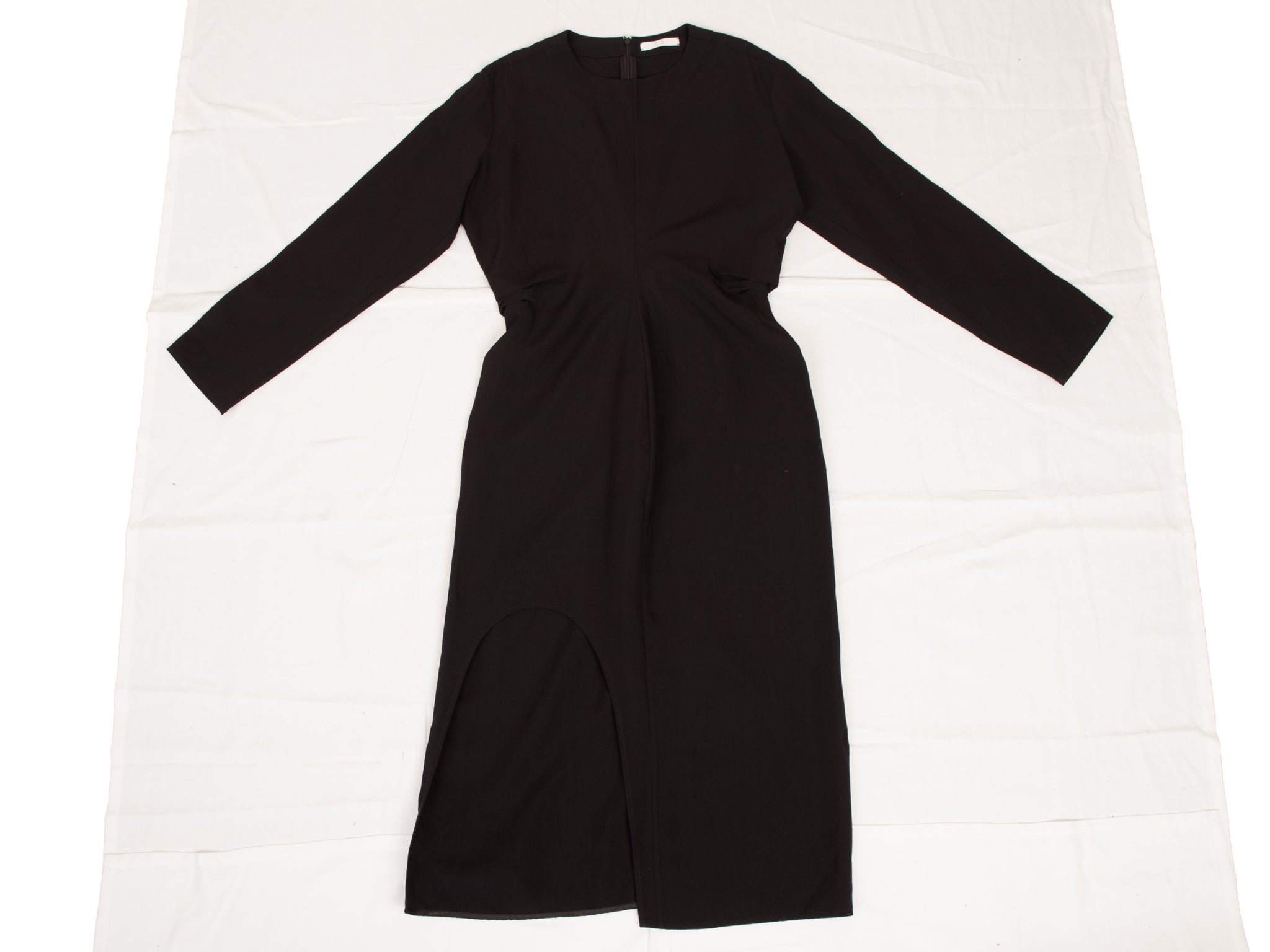 CO Wool Blend Crepe Cutout Dress