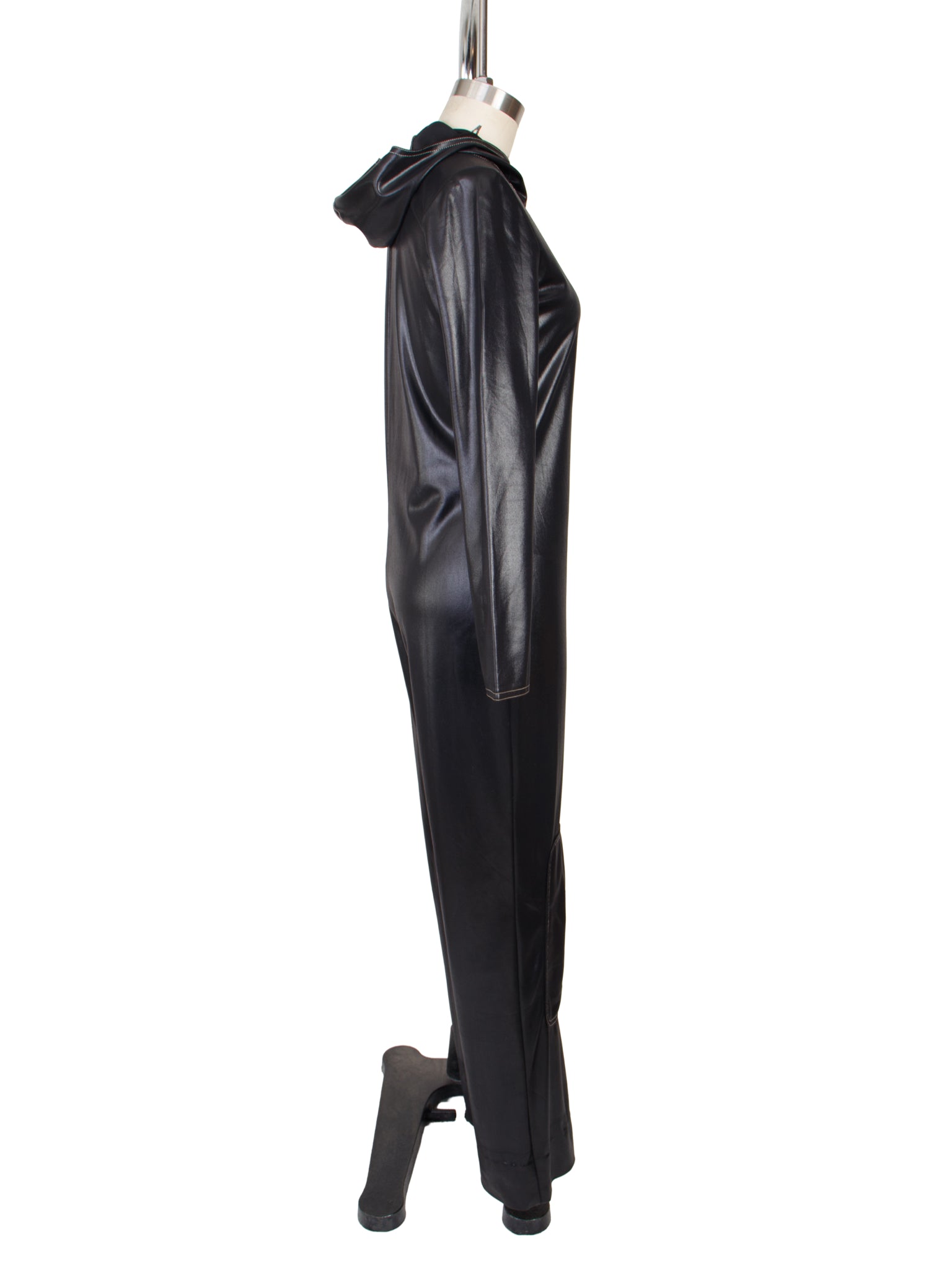 1990s Ellen Tracy Hooded Zip Jumpsuit