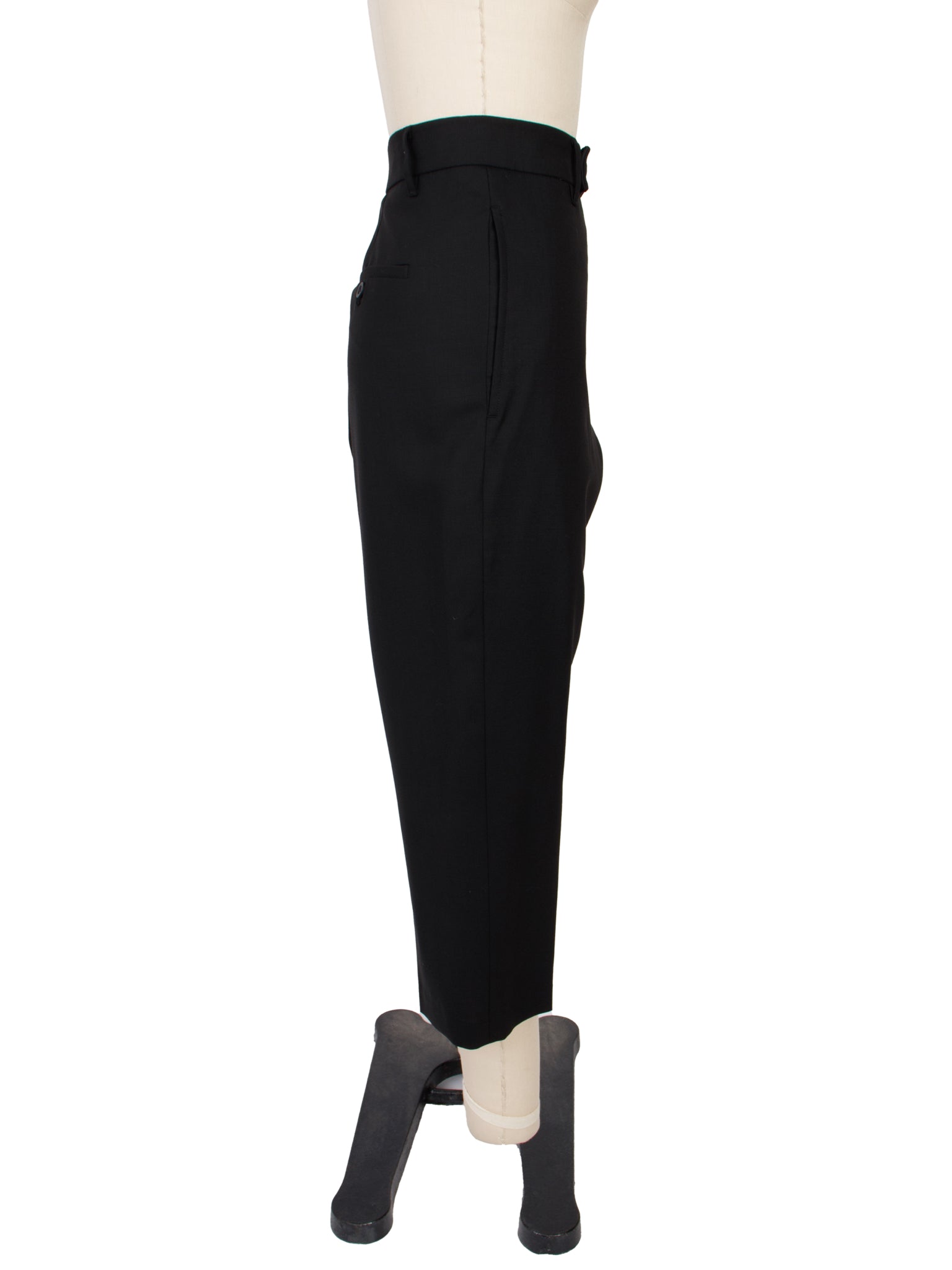 Rick Owens Virgin Wool Cropped Trousers