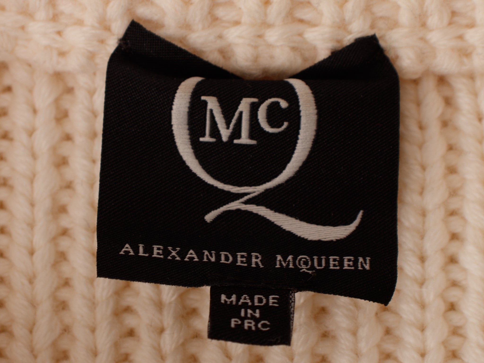 FW 2015 MCQ Alexander McQueen Cable Knit Metallic Sweater