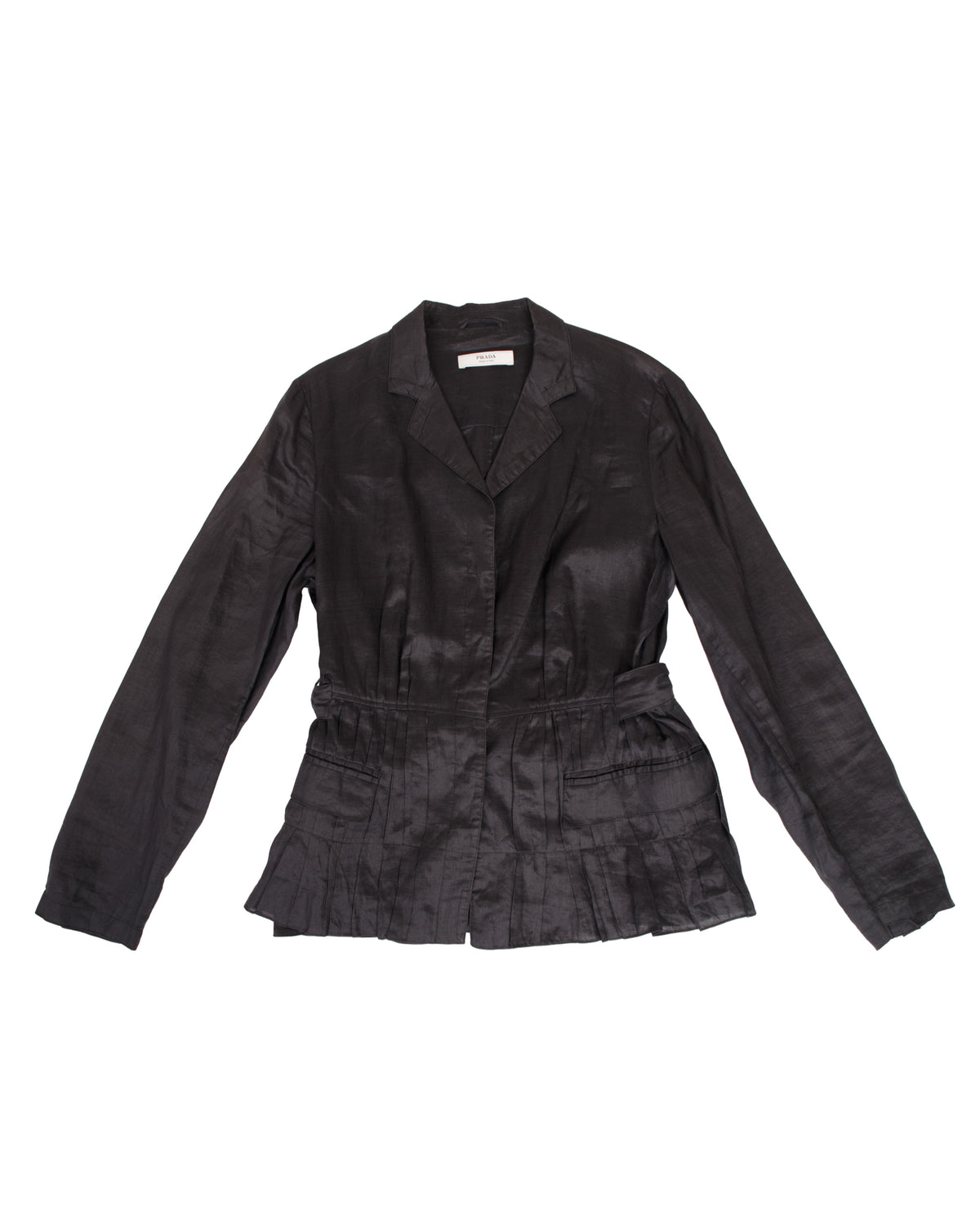 2006 Prada Pleated Belted Jacket