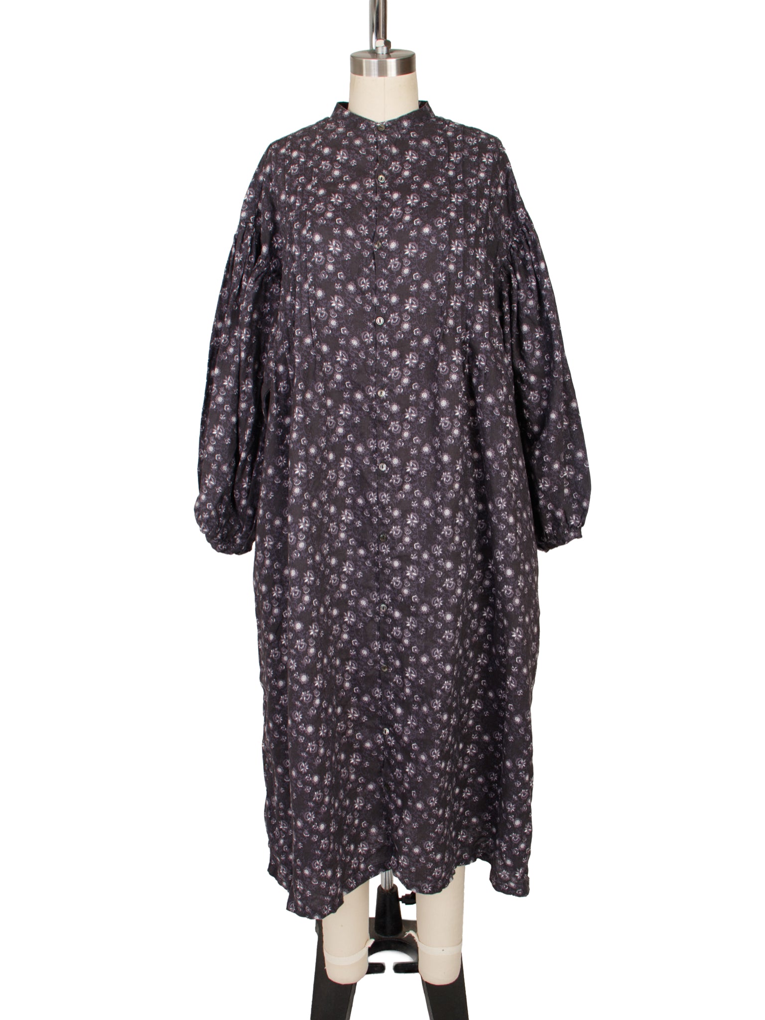 Ichi Antiquites Linen Floral Dress