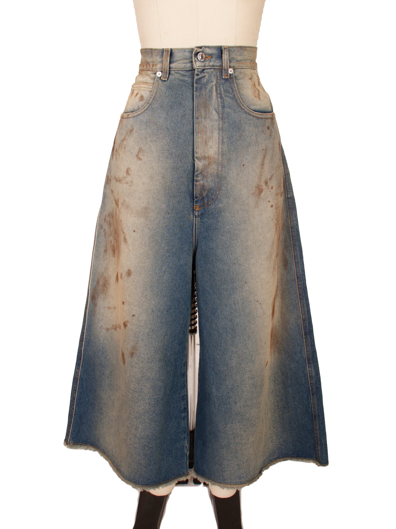 Luu Dan Distressed Wide Leg Jeans
